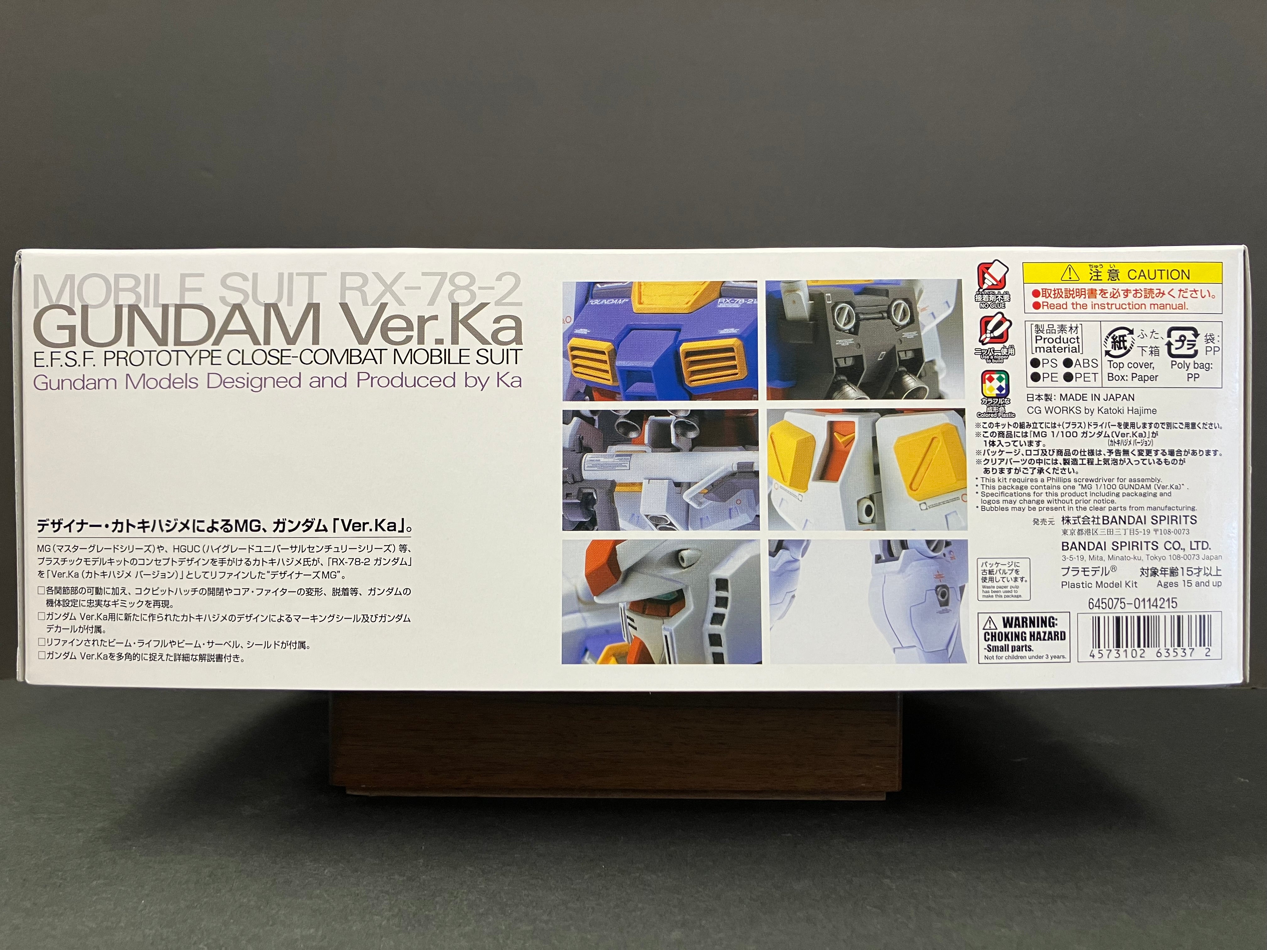 MG 1/100 Mobile Suit RX-78-2 Gundam E.F.S.F. Prototype Close-Combat Mobile Suit Version Ka [元祖高達 Ver. Ka]