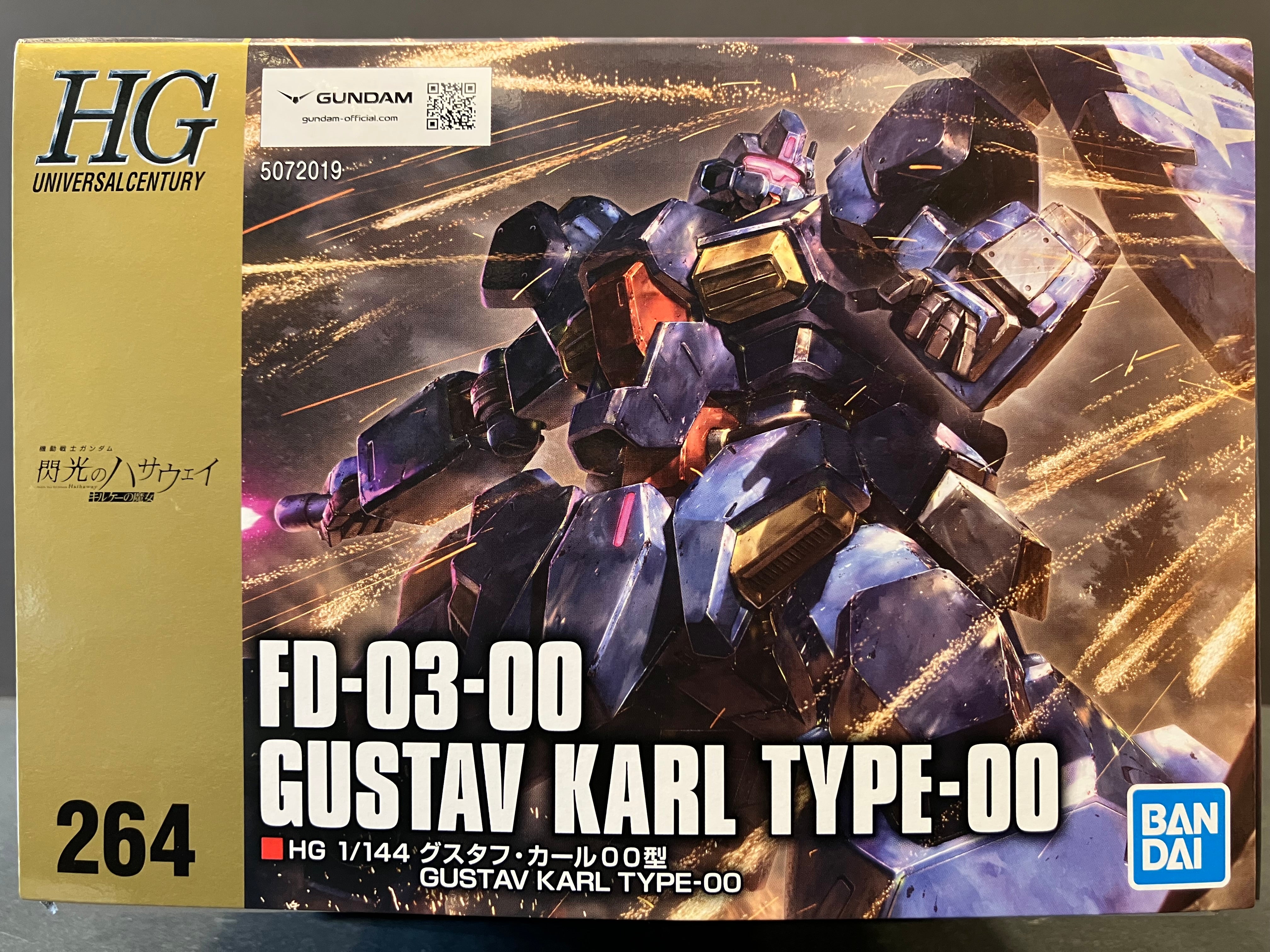 HGUC 1/144 No. 264 FD-03-00 Gustav Karl Type-00 E.F.F. Mass-Produced Mobile Suit [機動戰士高達 閃光之凱薩衛 瑟茜的魔女 ~ 古斯塔夫·卡爾 00 型]