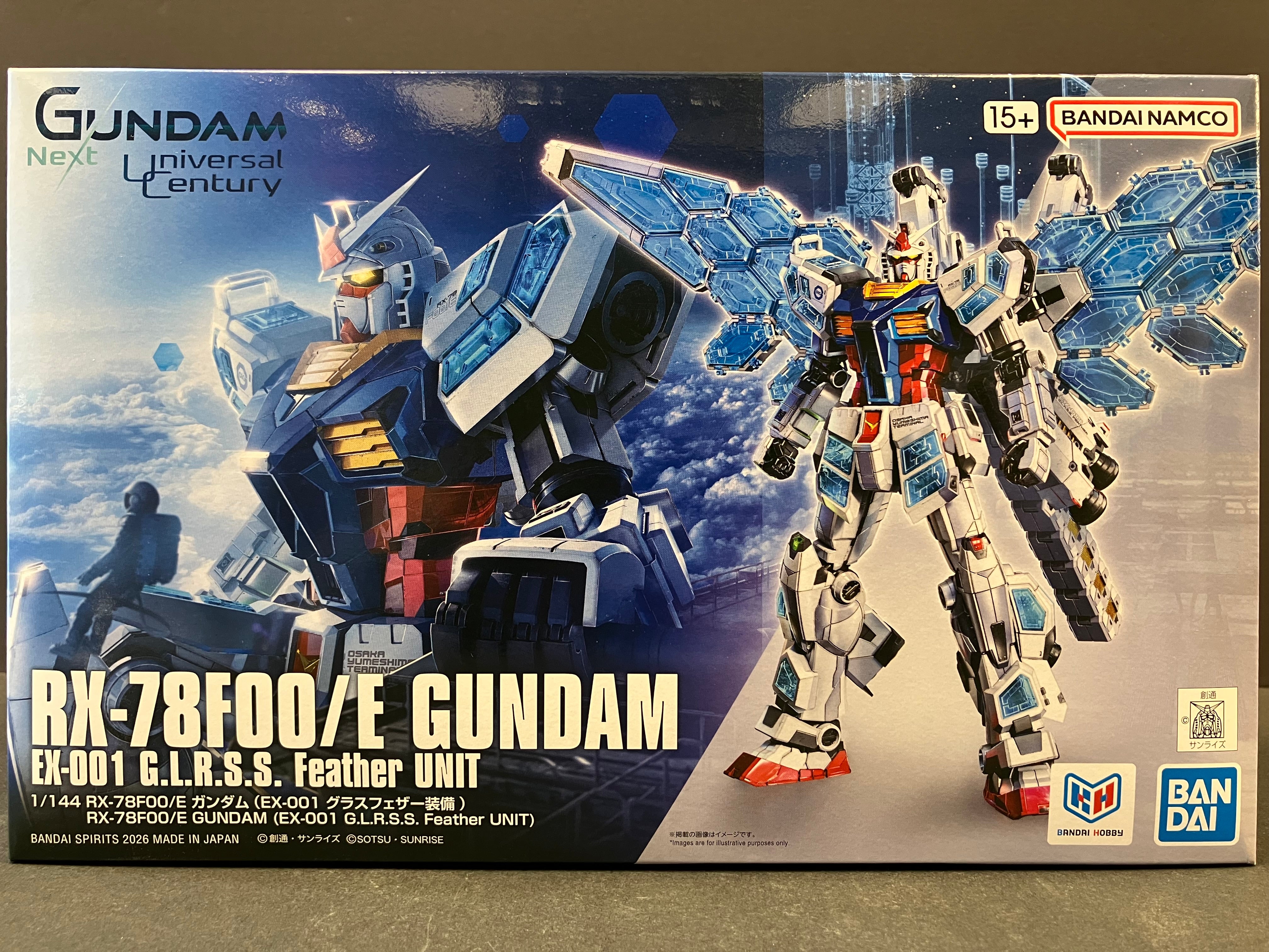 HGUC 1/144 RX-78F00/E Gundam (EX-001 G.L.R.S.S. Feather Unit) ~ Year 2025 Japan International Exposition Osaka-Kansai Expo Version - Gundam Next Future Pavilion [2025年日本國際博覽會 大阪-關西 Expo 版本]