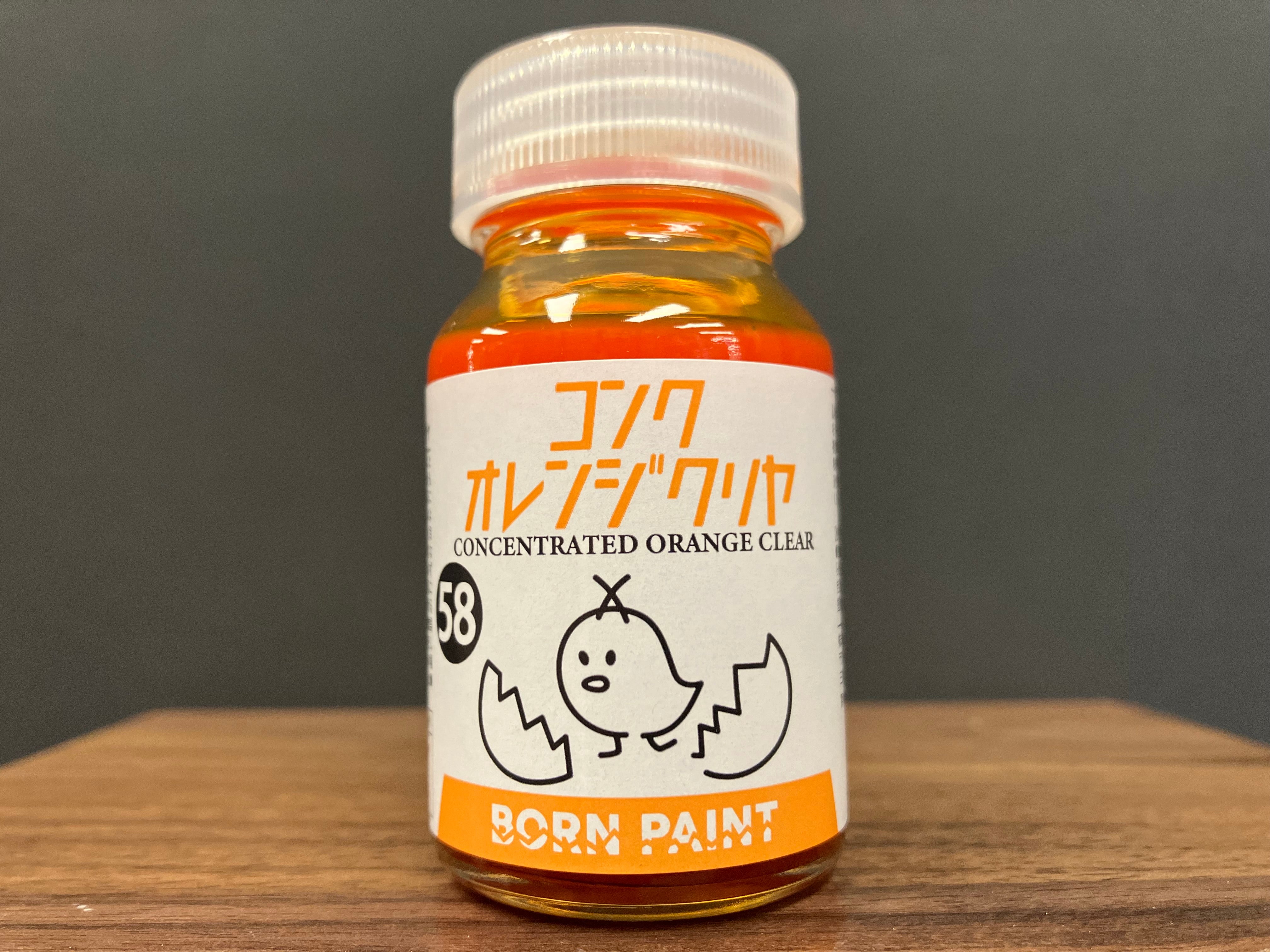 No. 58 Concentrated Orange Clear [油性塗料 - 濃縮透明橙] (コンクオレンジクリヤ) 30 ml