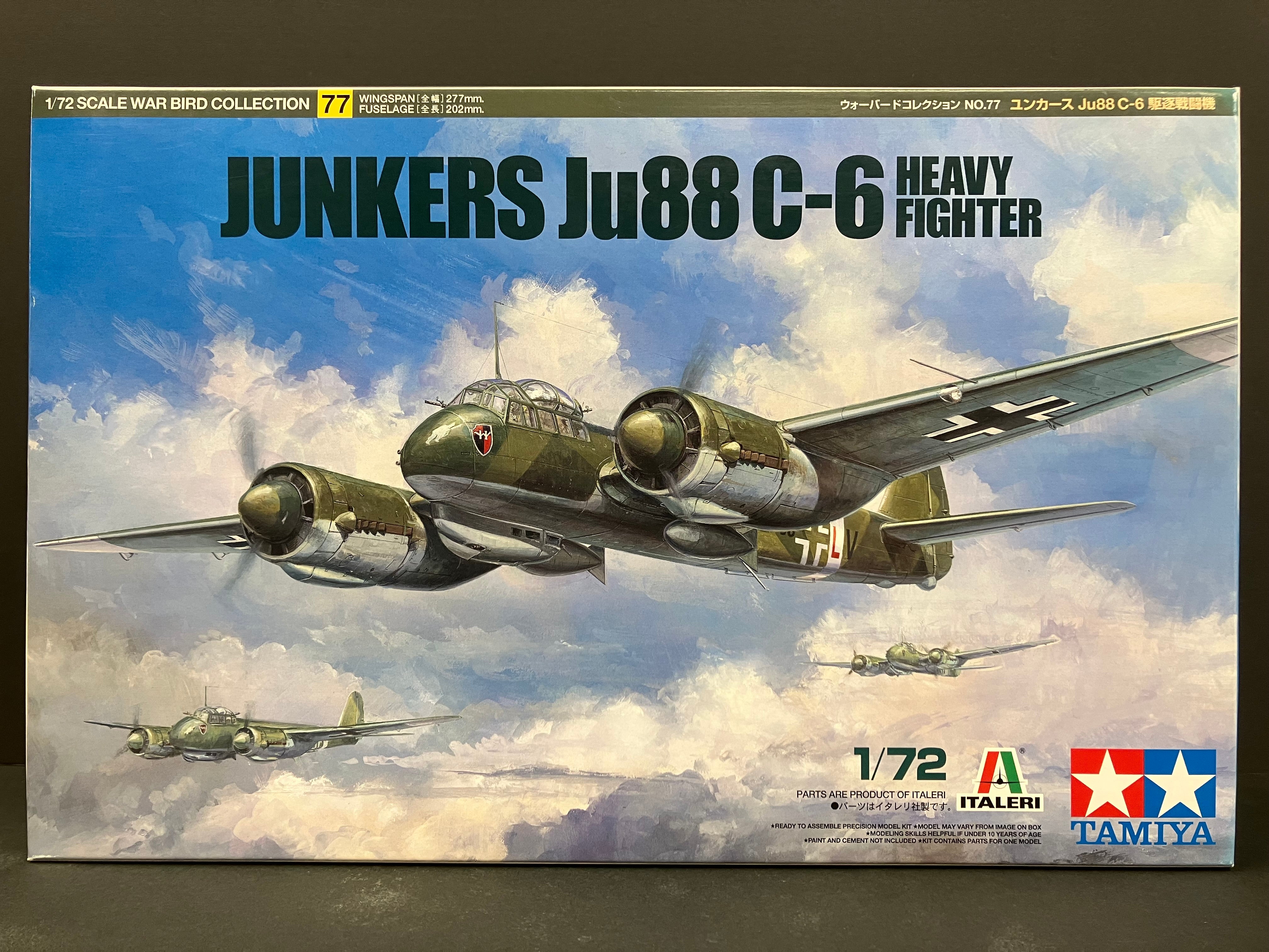 1/72 Scale War Bird Collection Series No. 77 Junkers Ju88 C-6 Heavy Fighter [ユンカース Ju88 C-6 駆逐戦闘機] (Tamiya x Italeri)