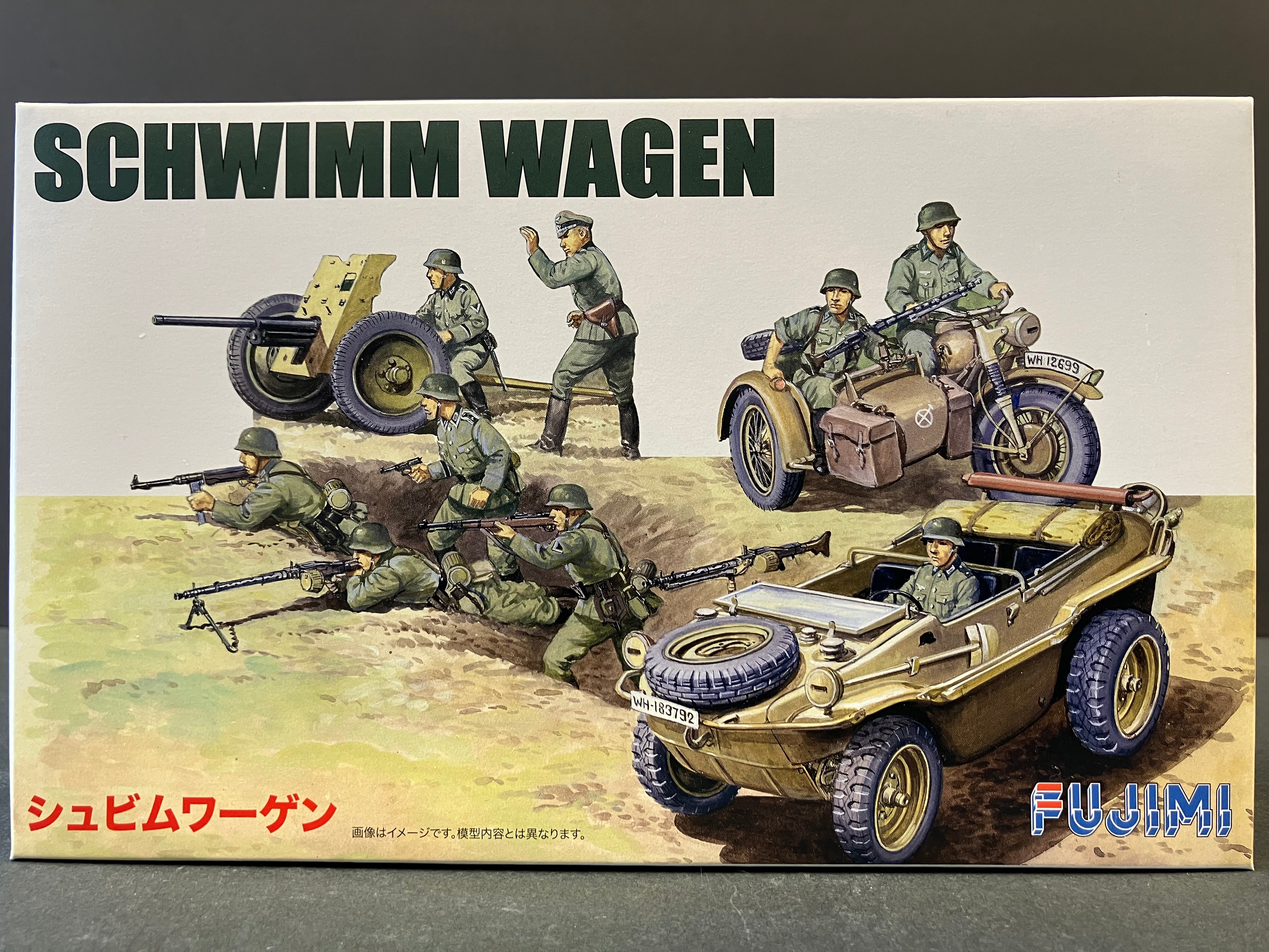 No. SWA-16 Special World Armor Series 1/76 Scale German Pkw.K2s German Schwimmwagen Type 166 [德國軍隊兩棲車 - 水陸兩用車輛]