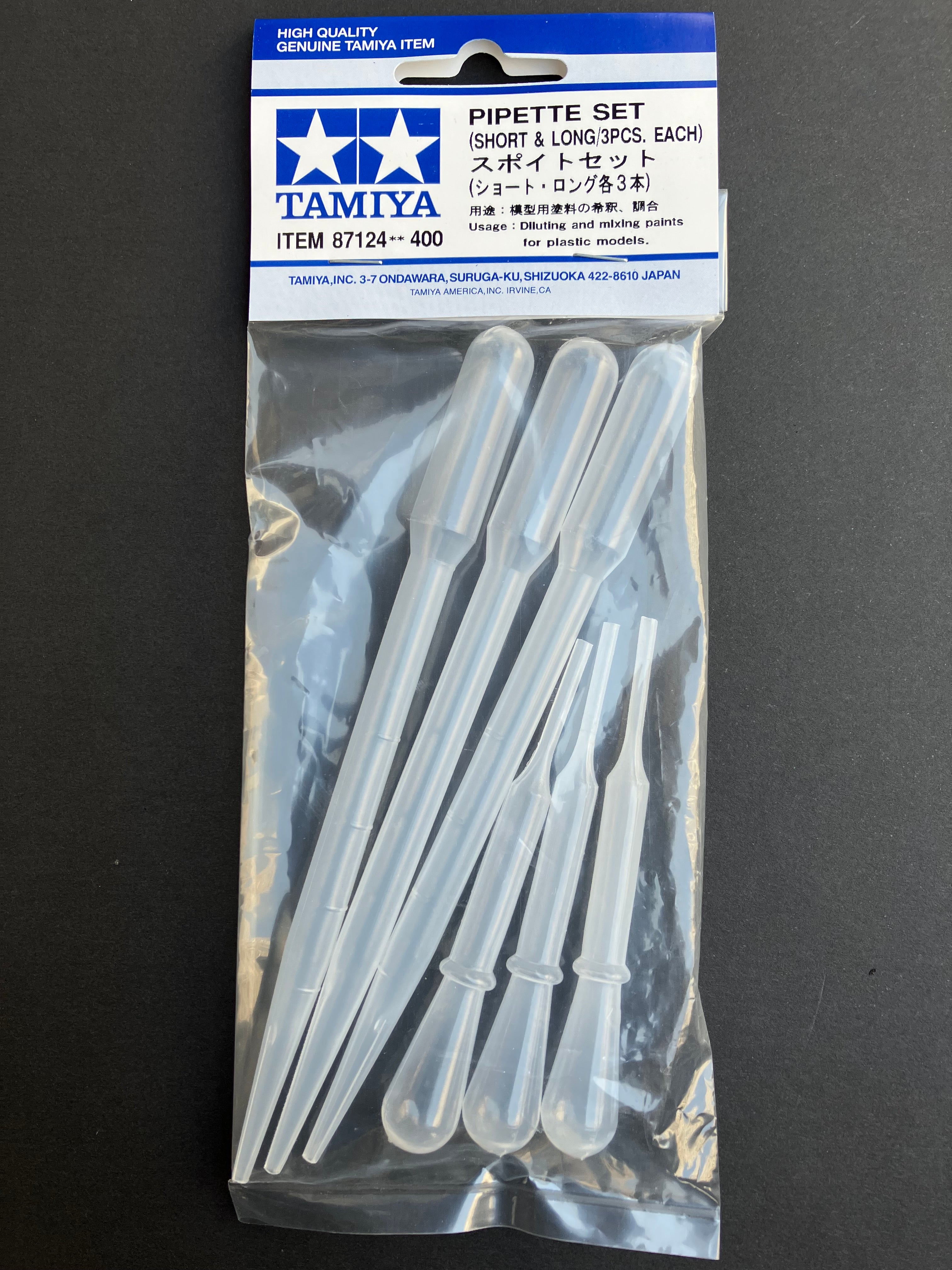 Pipette Set (Short & Long / 3 pcs. each) [模型調漆專用吸管/滴管]