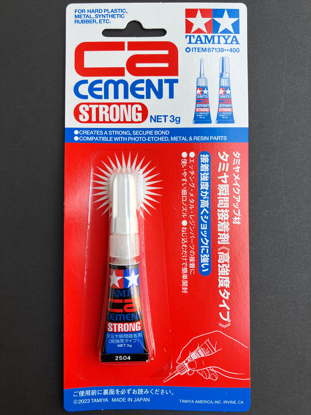 CA Cement (Strong) 3 gram [瞬間膠水/接着劑 - 高強度型]