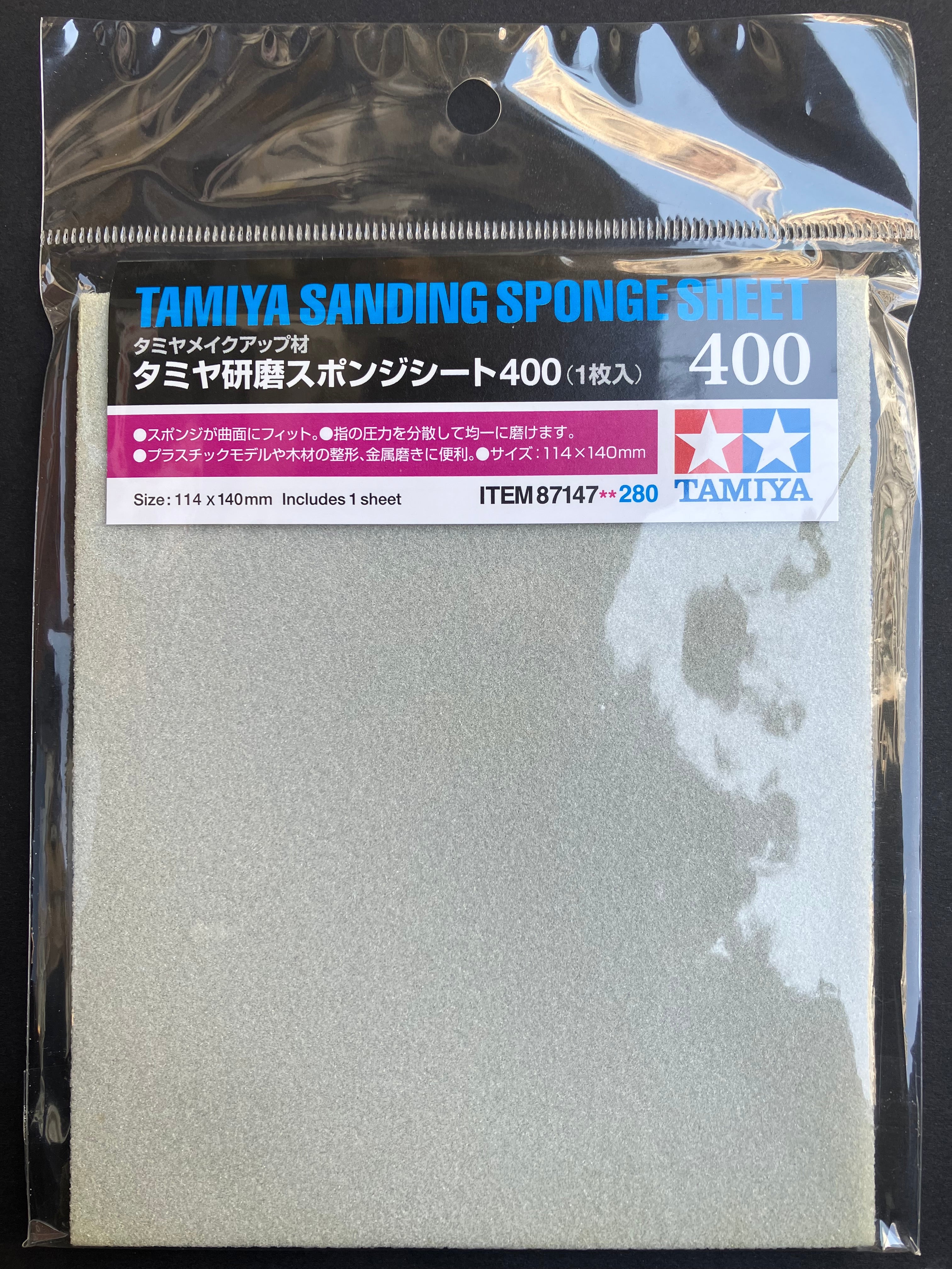 Sanding Sponge Sheet Grit Size #400 [海綿砂紙·粒徑: 400號]