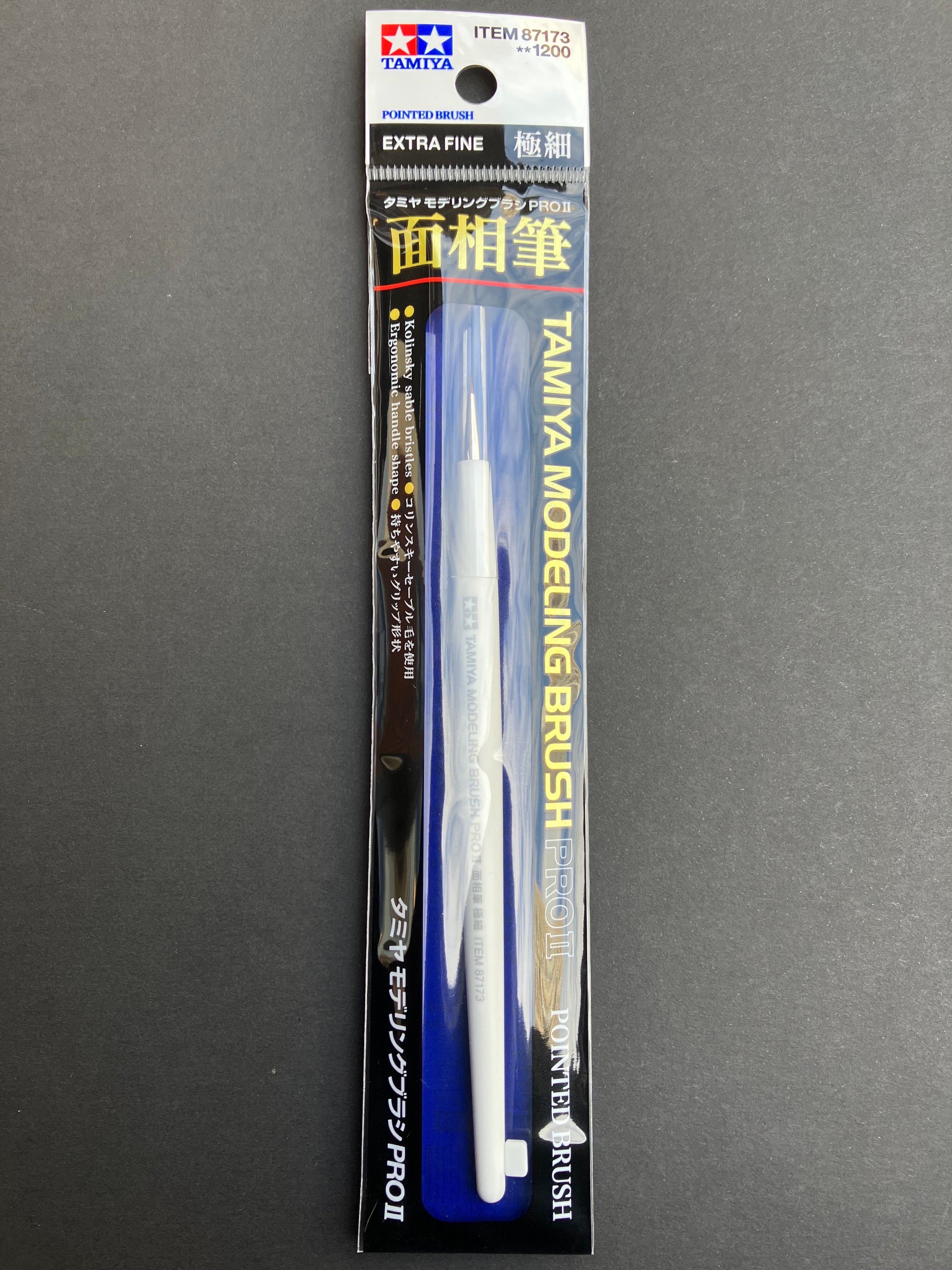 Modeling Pointed Brush Pro II Extra Fine [貂鼠毛面相筆 極細 - Kolinsky Sable Bristles]