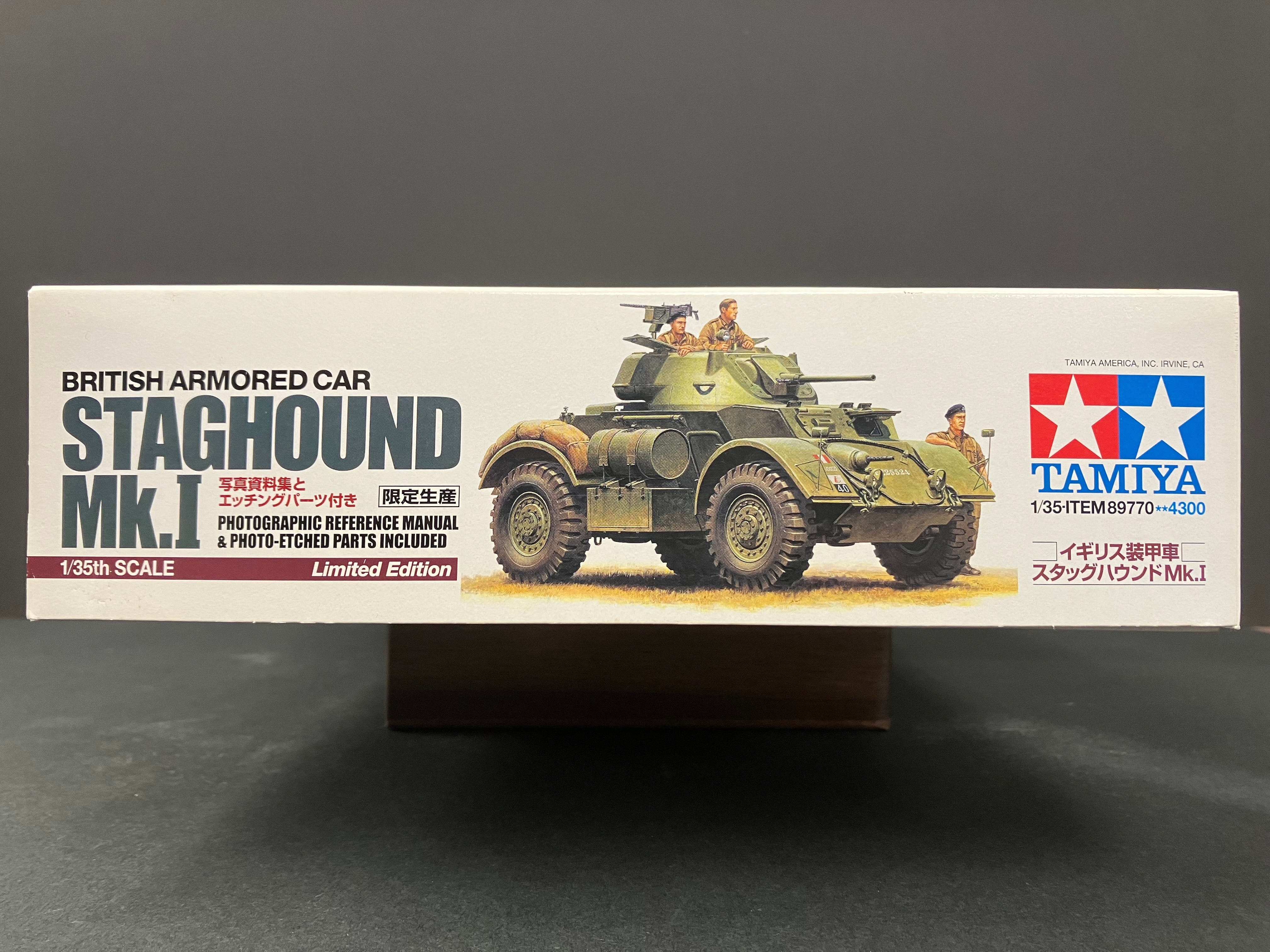 1/35 Scale Military Miniature Series: No. 89770 British Armored Car Staghound Mk. I (Limited Edition)