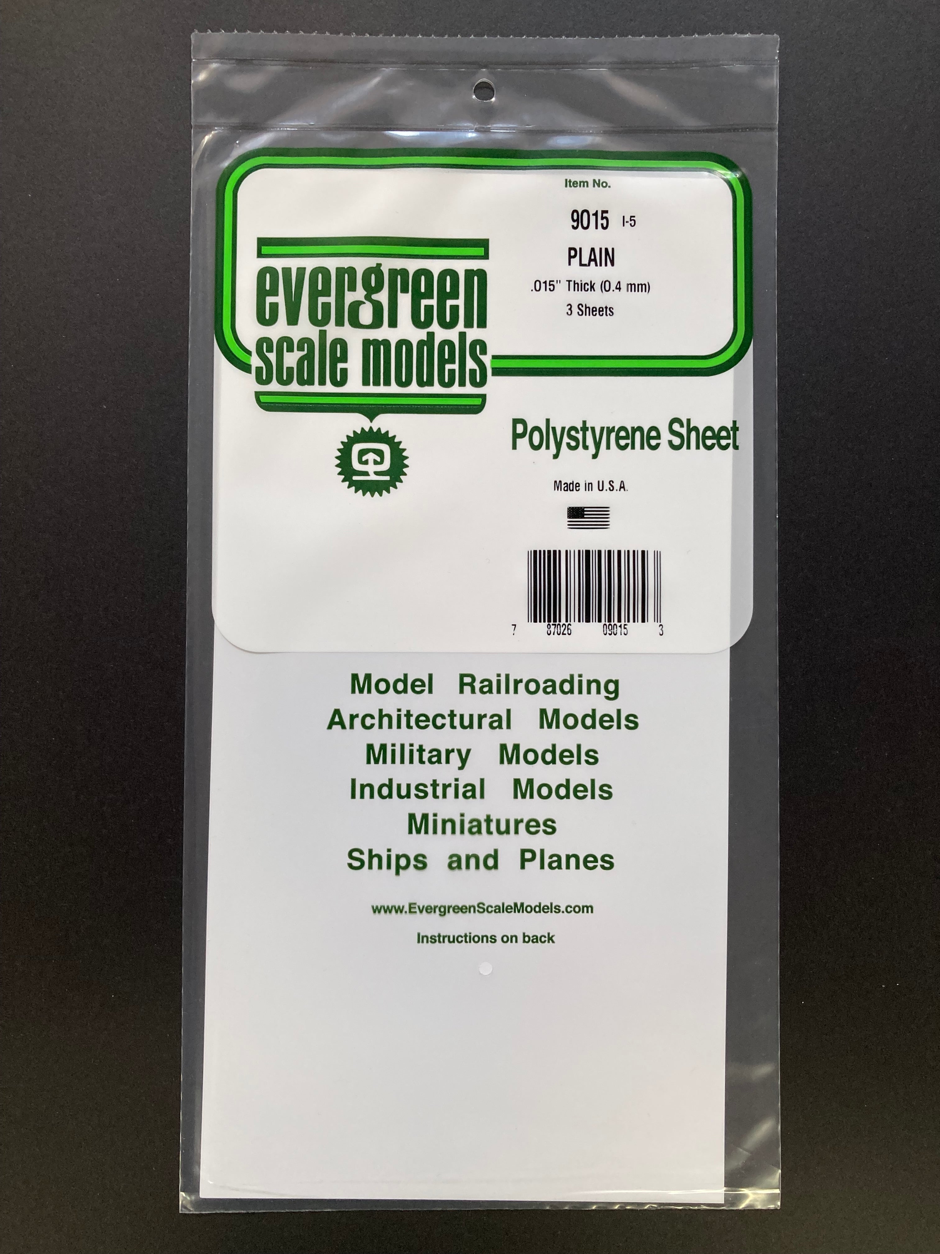 0.4 mm Plain Opaque White Polystyrene Sheet (3 Sheets) Item No: 9015