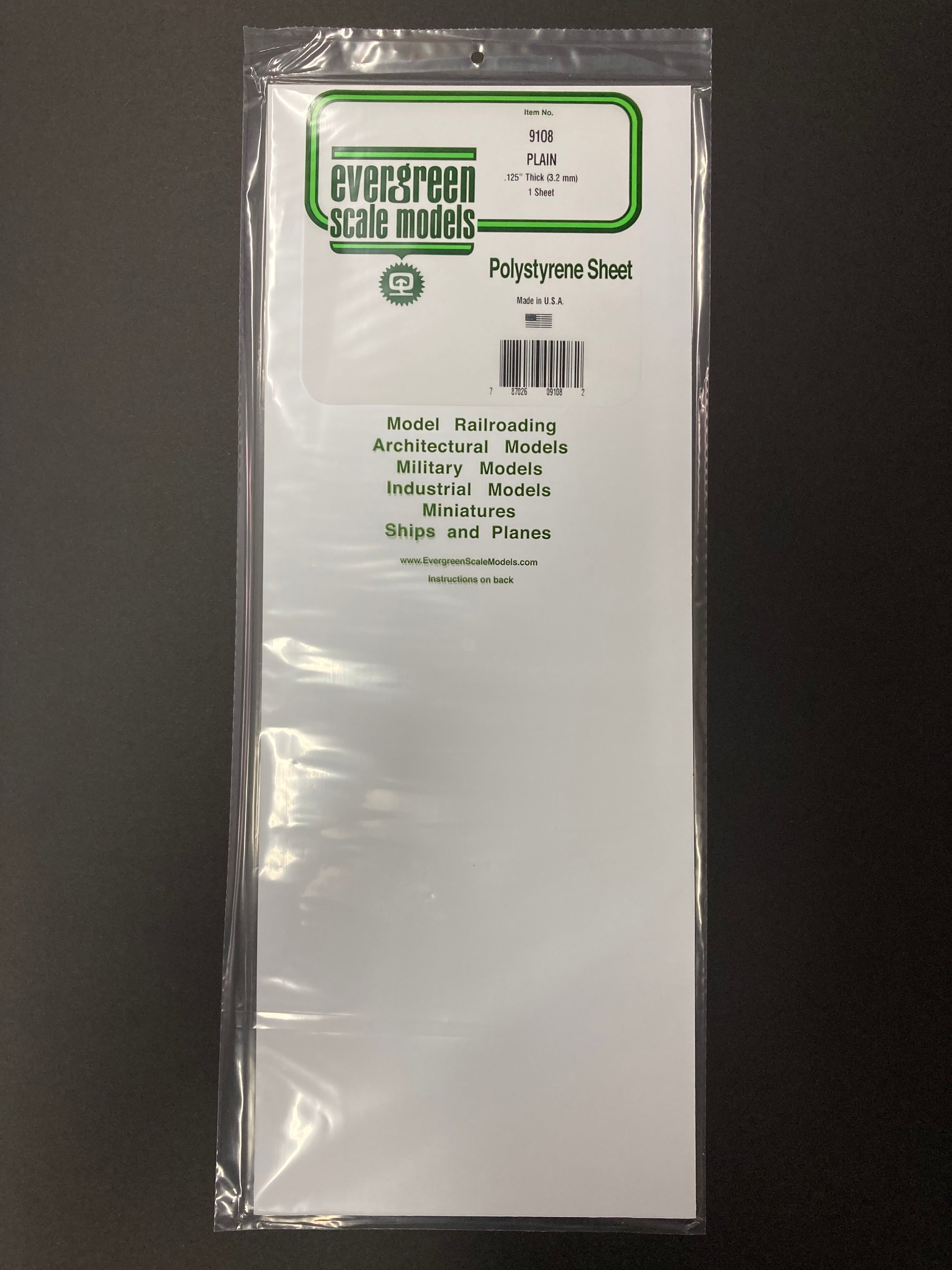 3.2 mm Opaque White Polystyrene Plain Sheet (1 Sheet) Item No: 9108