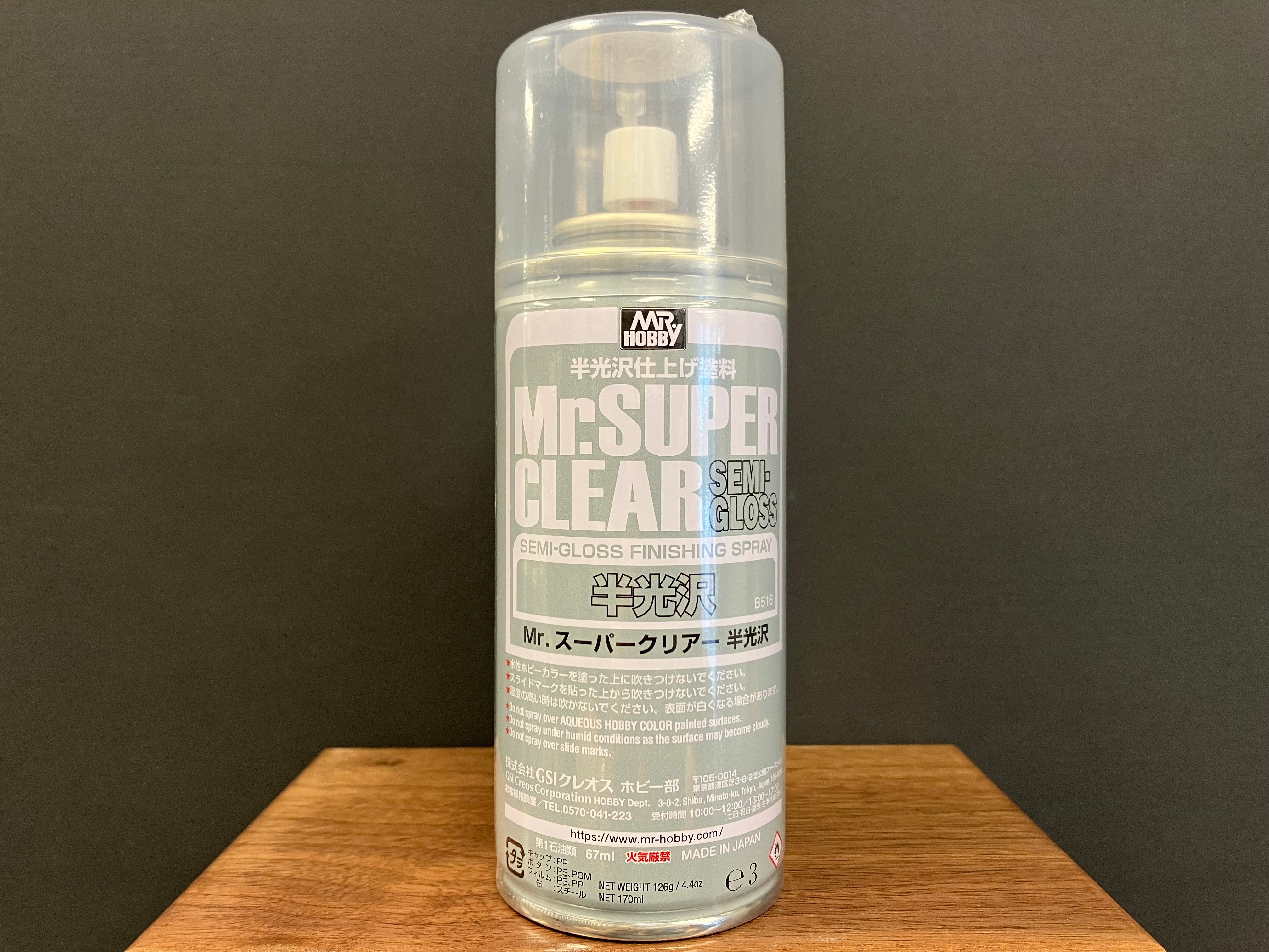 Mr. Super Clear Spray (Semi-Gloss) Finishing Spray B516