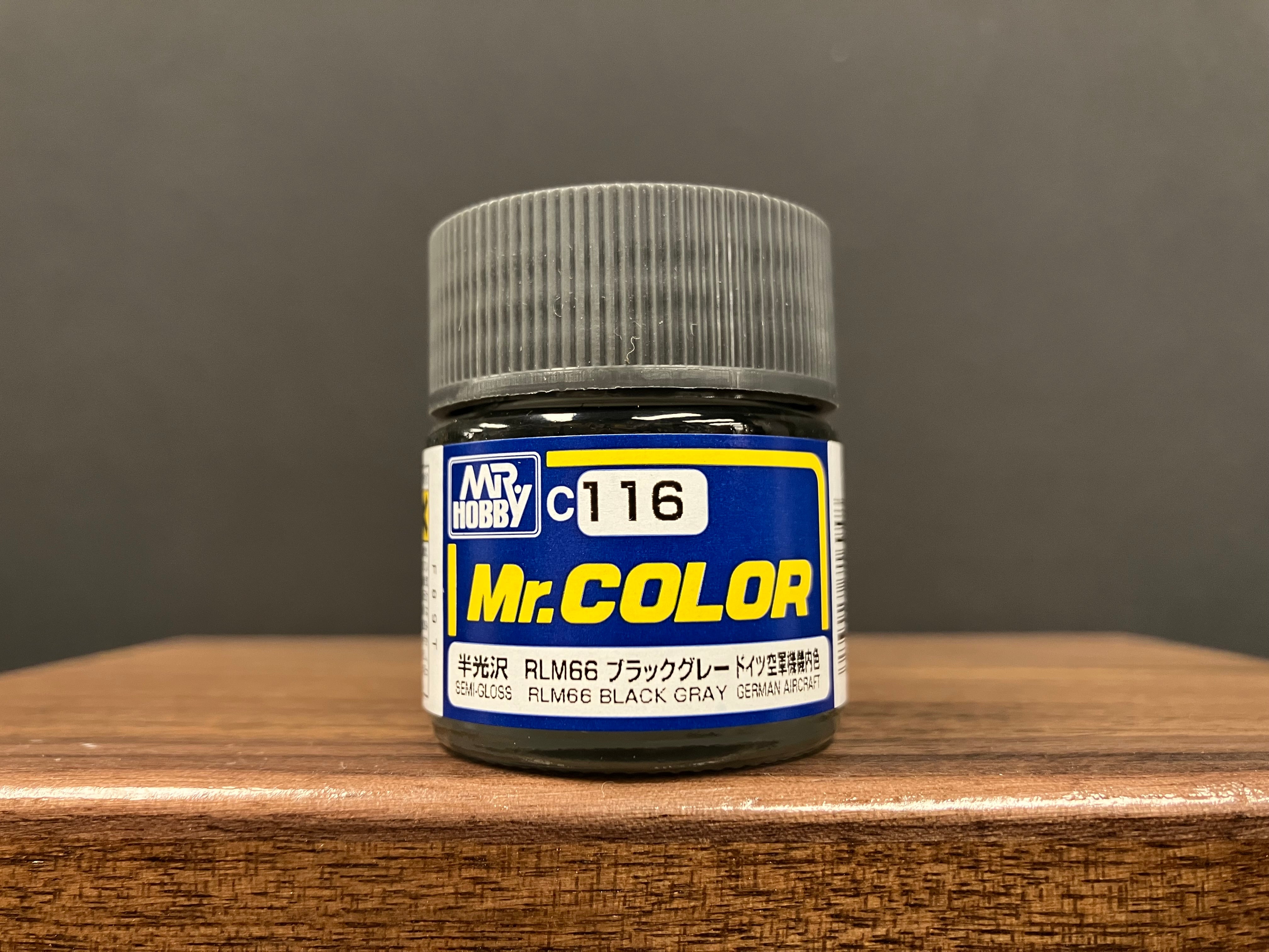 Semi-Gloss RLM66 Black Gray C116 半光澤: 黑灰色 德國空軍機機內色