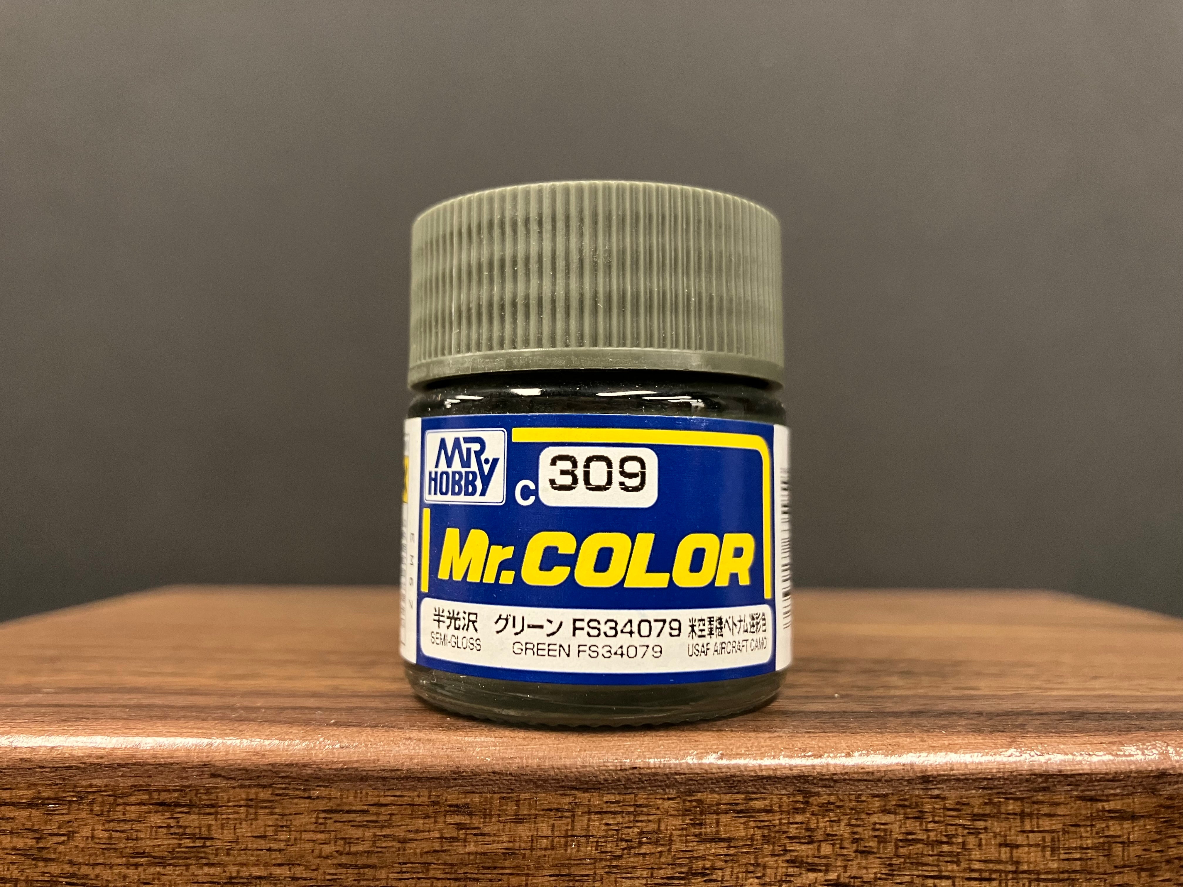 Semi-Gloss Green FS34079 C309 半光澤: 綠色 米空軍機越南戰爭迷彩色