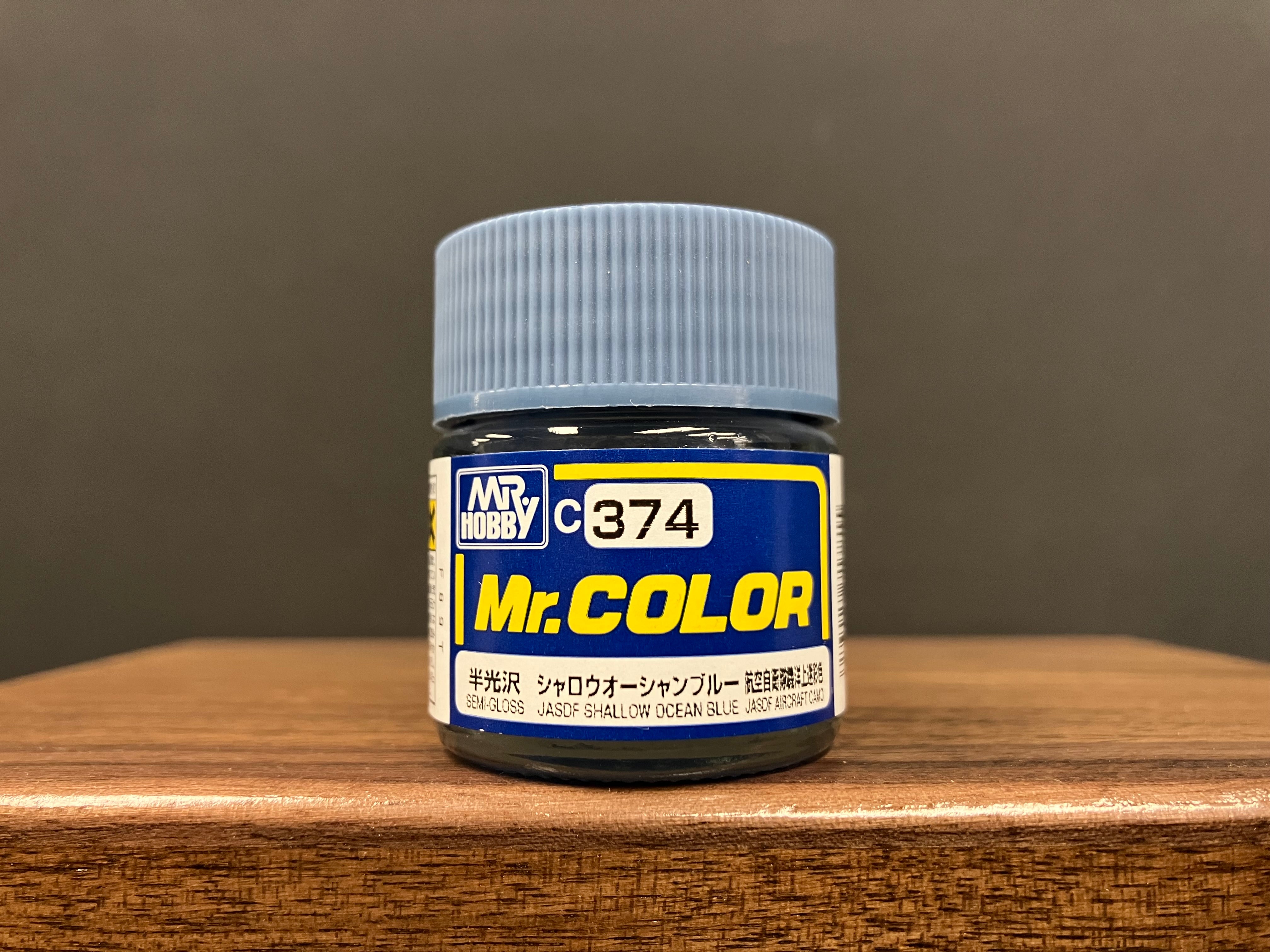 Semi-Gloss JASDF Shallow Ocean Blue C374 半光澤: 日本航空自衛隊 淺海藍色 航空自衛隊機洋上迷彩色