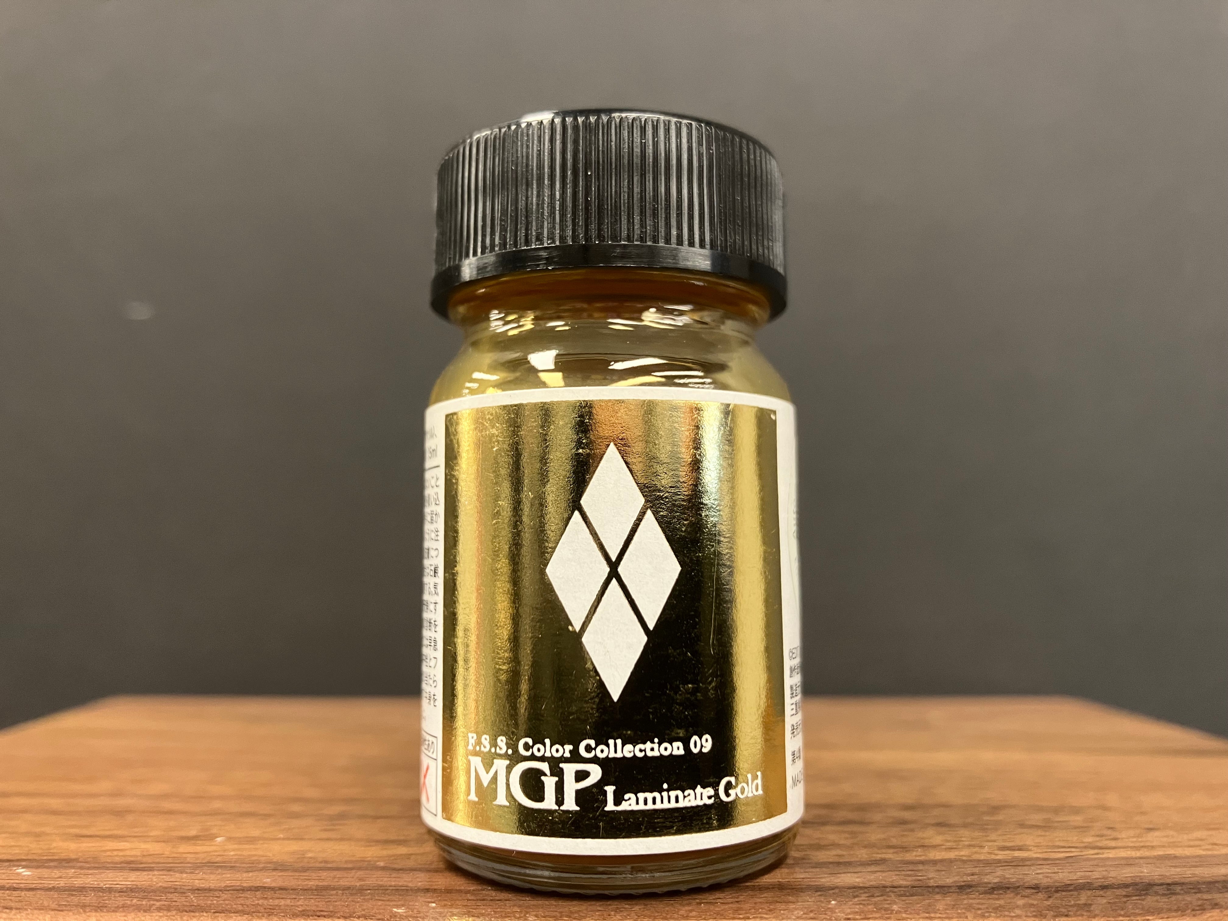 No. 09 MGP Laminate Gold [油性塗料 - MGP 層壓金色] (MGP 帝騎マグナパレスラミネートゴールド) 15 ml