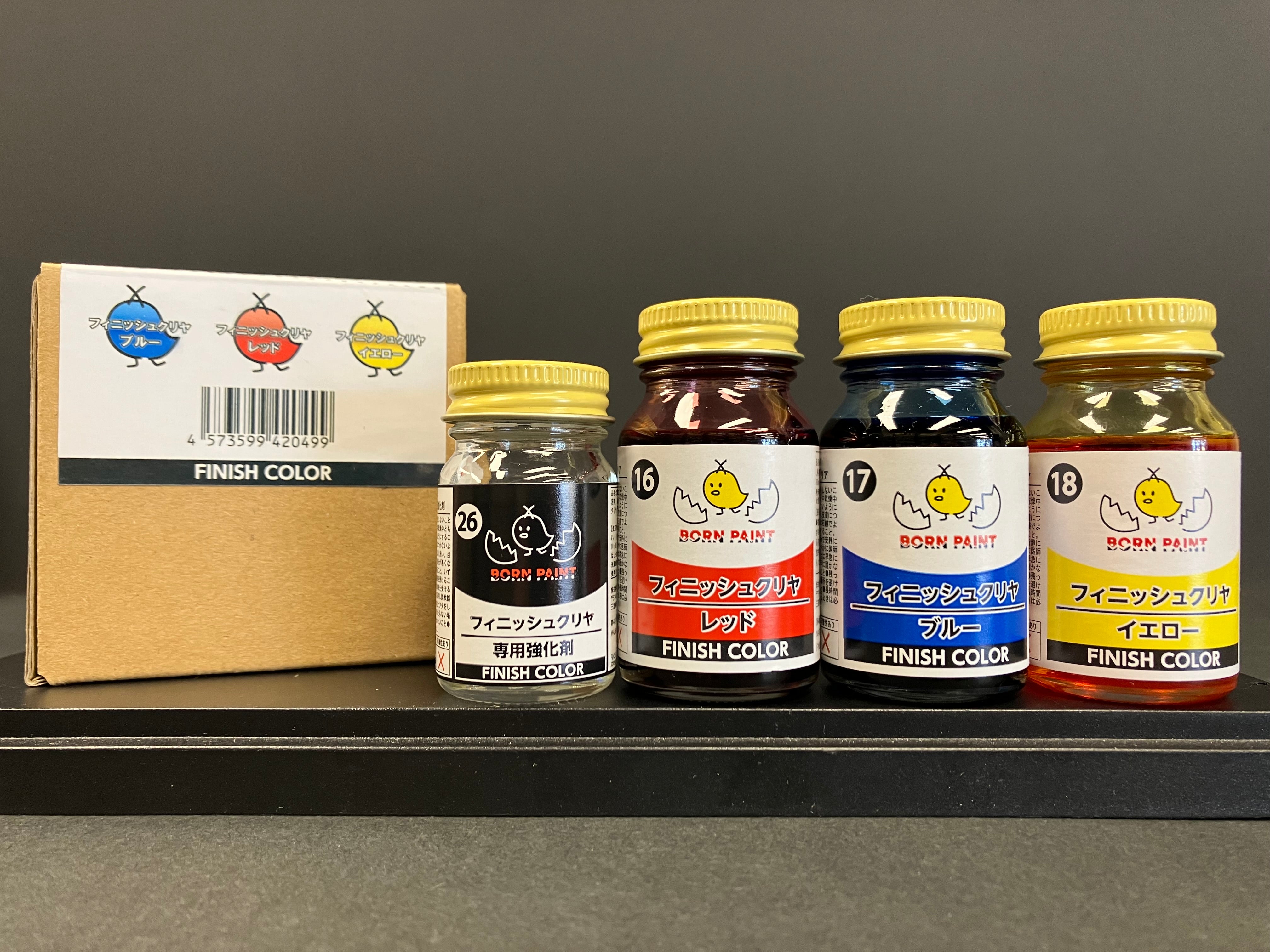 No. 28 Finish Color Clear Strengthening Agent Set [低侵蝕 - 亮光澤透明色彩 + 專用強化劑 套裝] (フィニッシュカラークリヤ強化剤セット) 30 ml