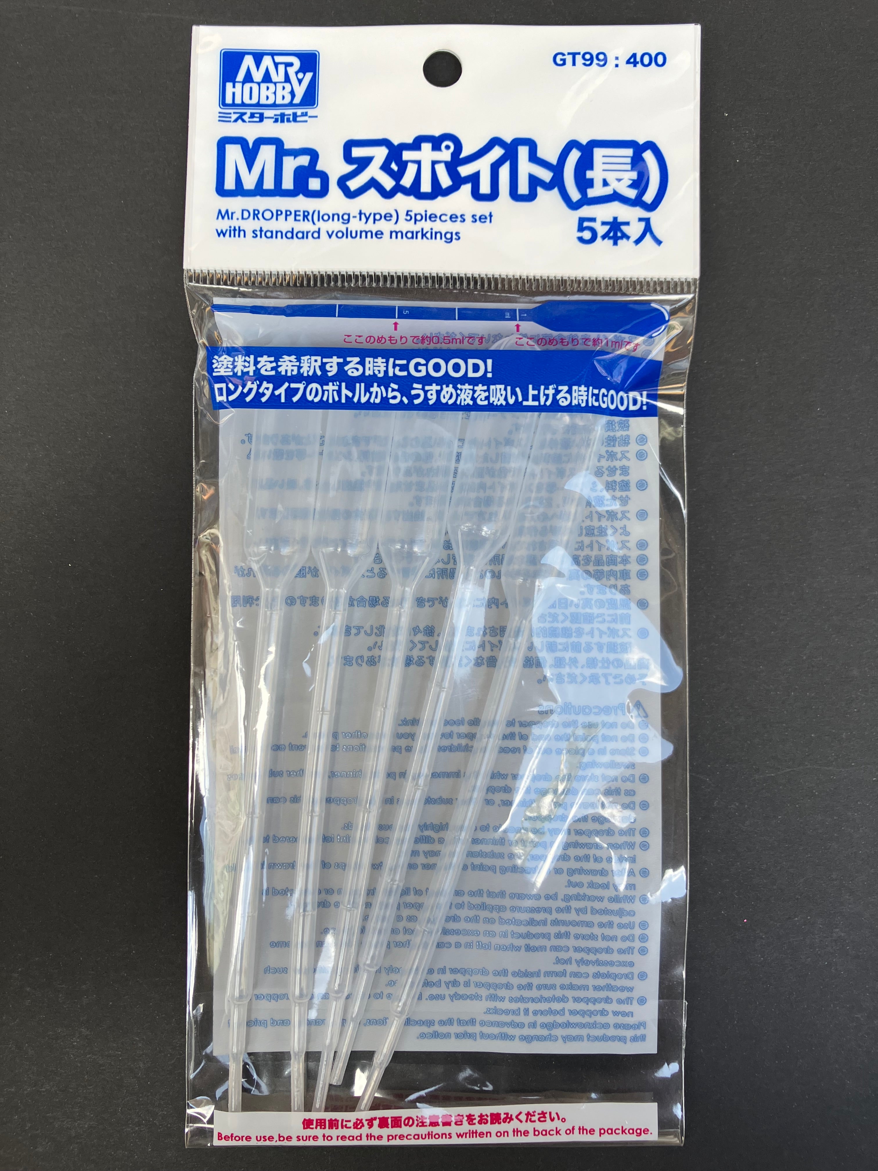 Mr. Dropper - Long Type (5 pcs.) with Standard Volume Markings GT99