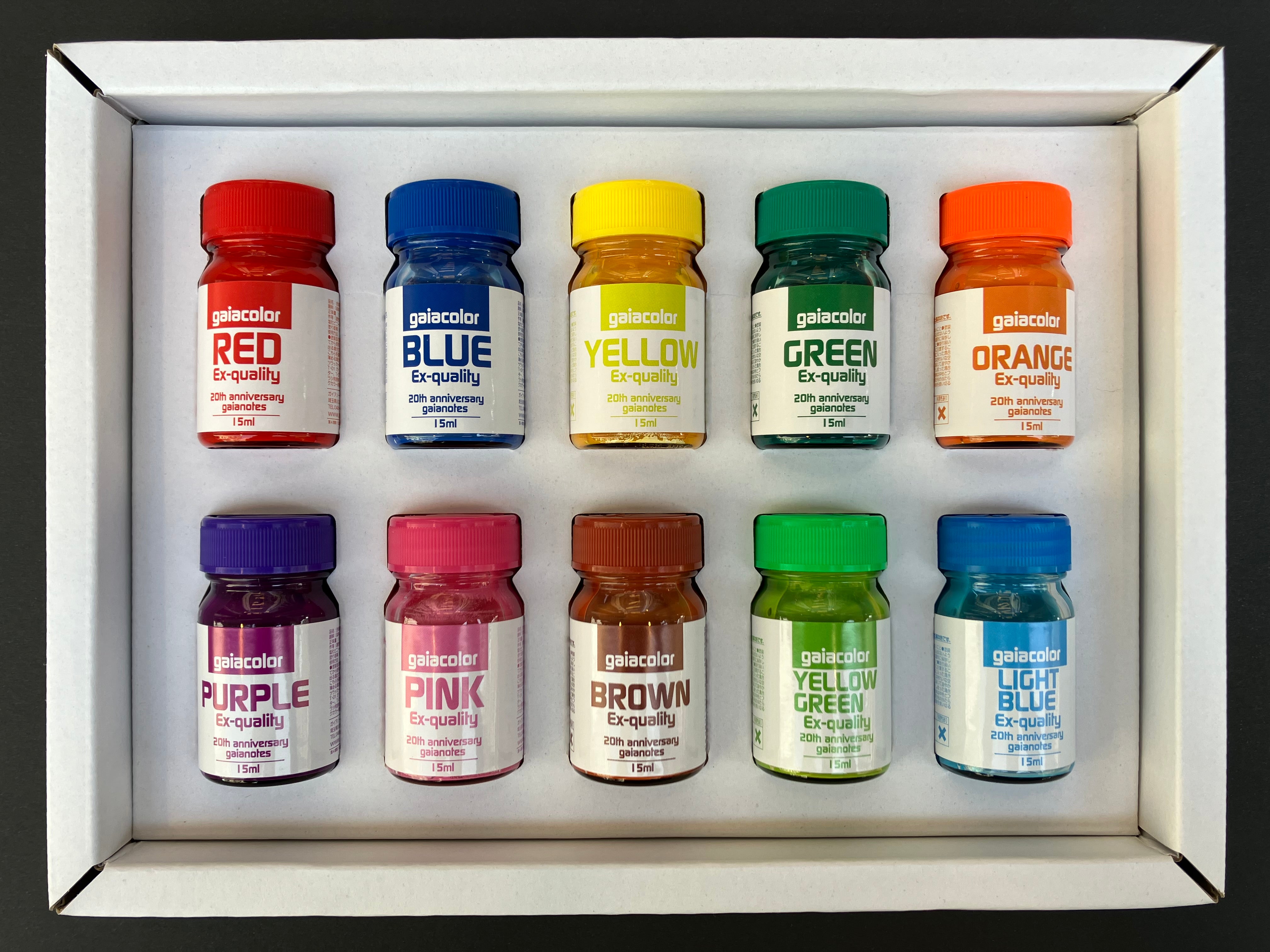 Gaia Notes 20th Anniversary Color Set in Mini Rack (10 Basic Colors + 10 Pearl Colors)