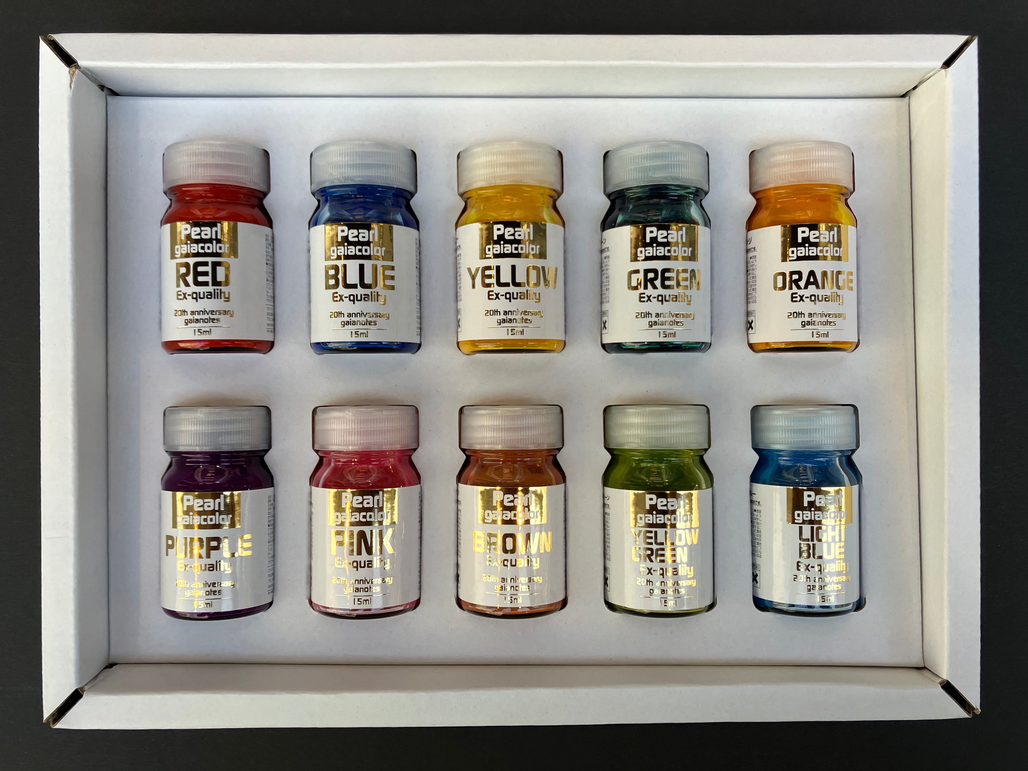 Gaia Notes 20th Anniversary Color Set in Mini Rack (10 Basic Colors + 10 Pearl Colors)