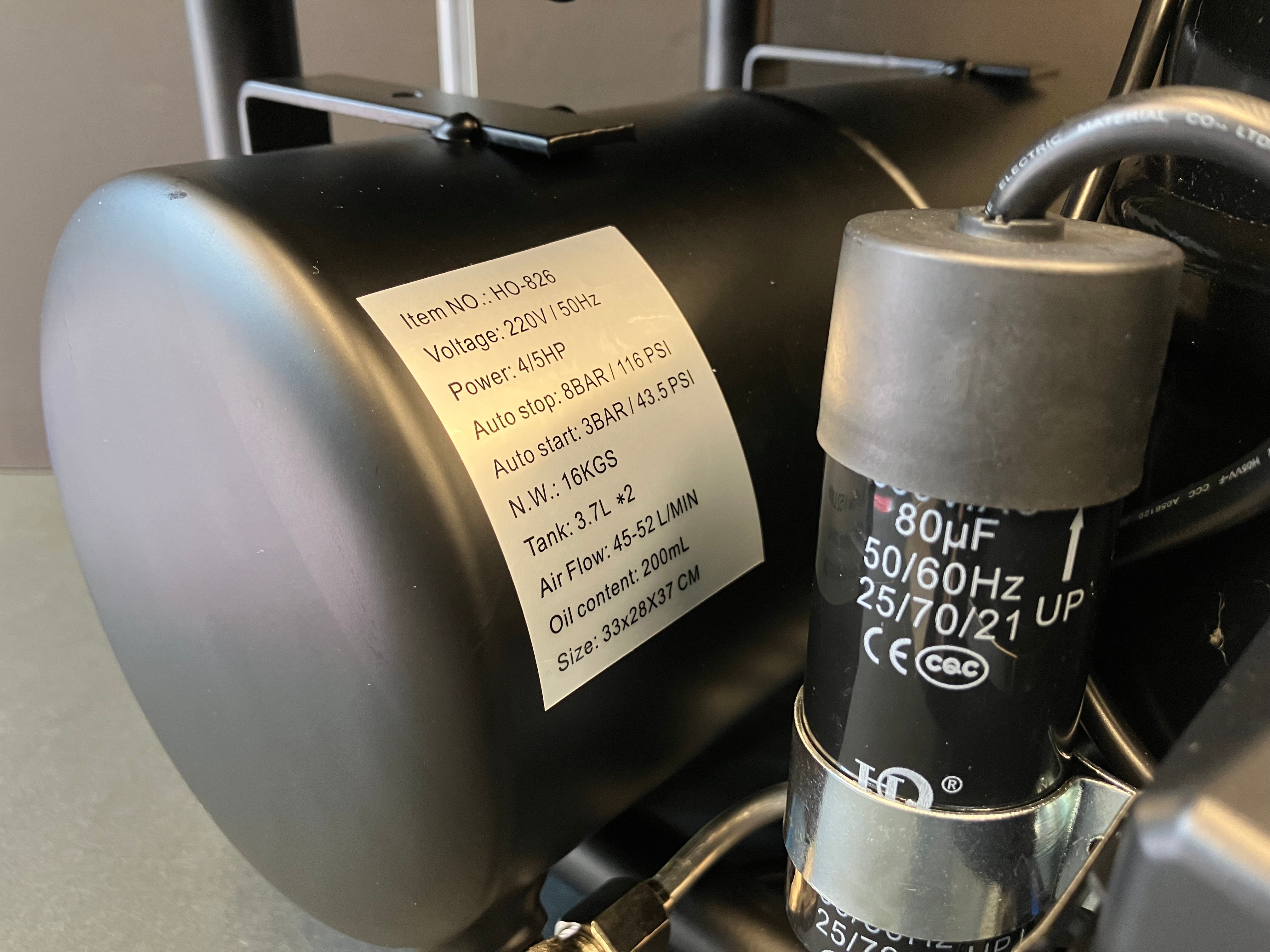 Super Silent Air Compressor ~ Black Knight Signature Black Version HO-826