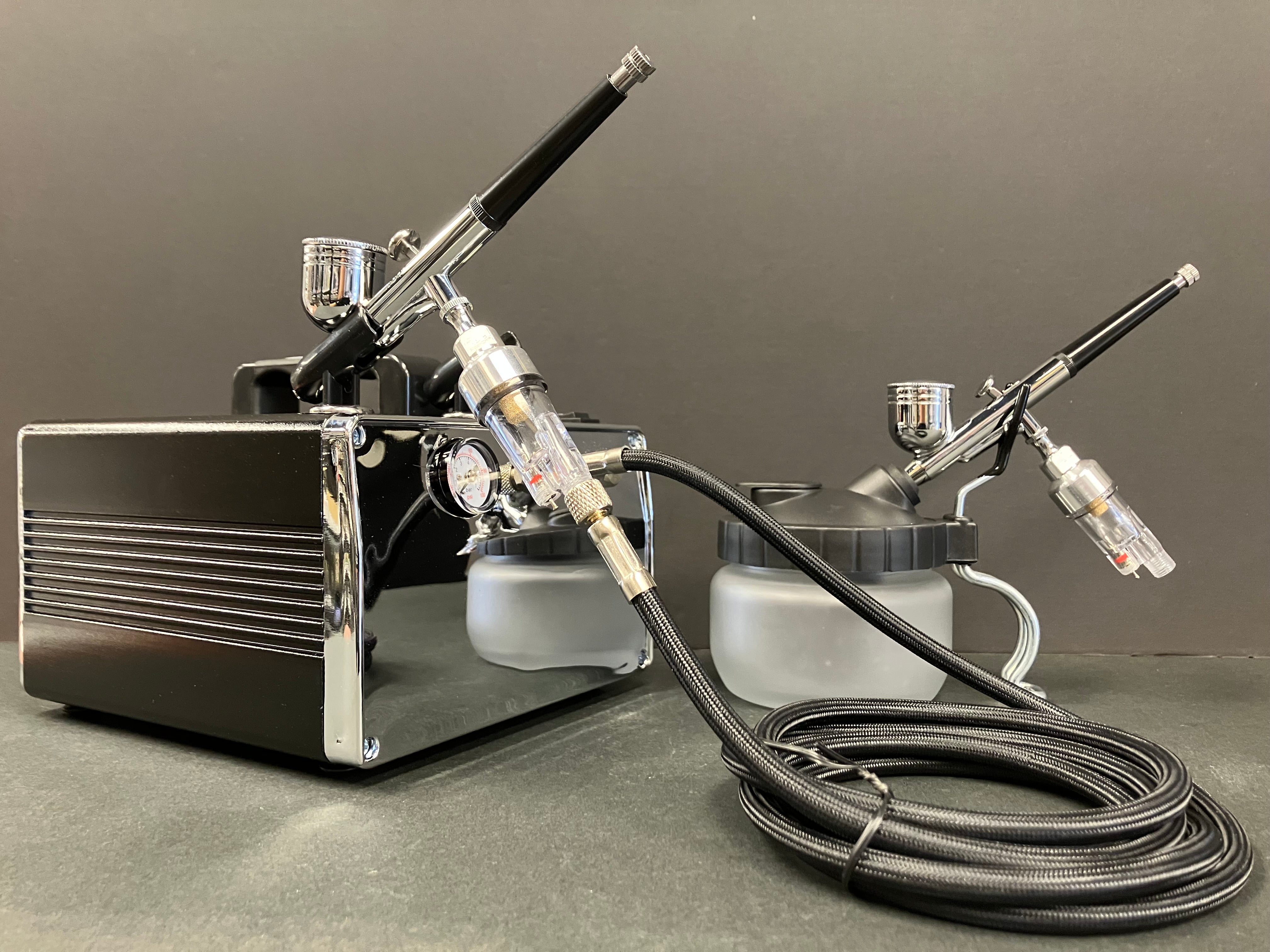 Portable Compressor with Dual Action Airbrush HS-317ACKF [Non Battery Operated]