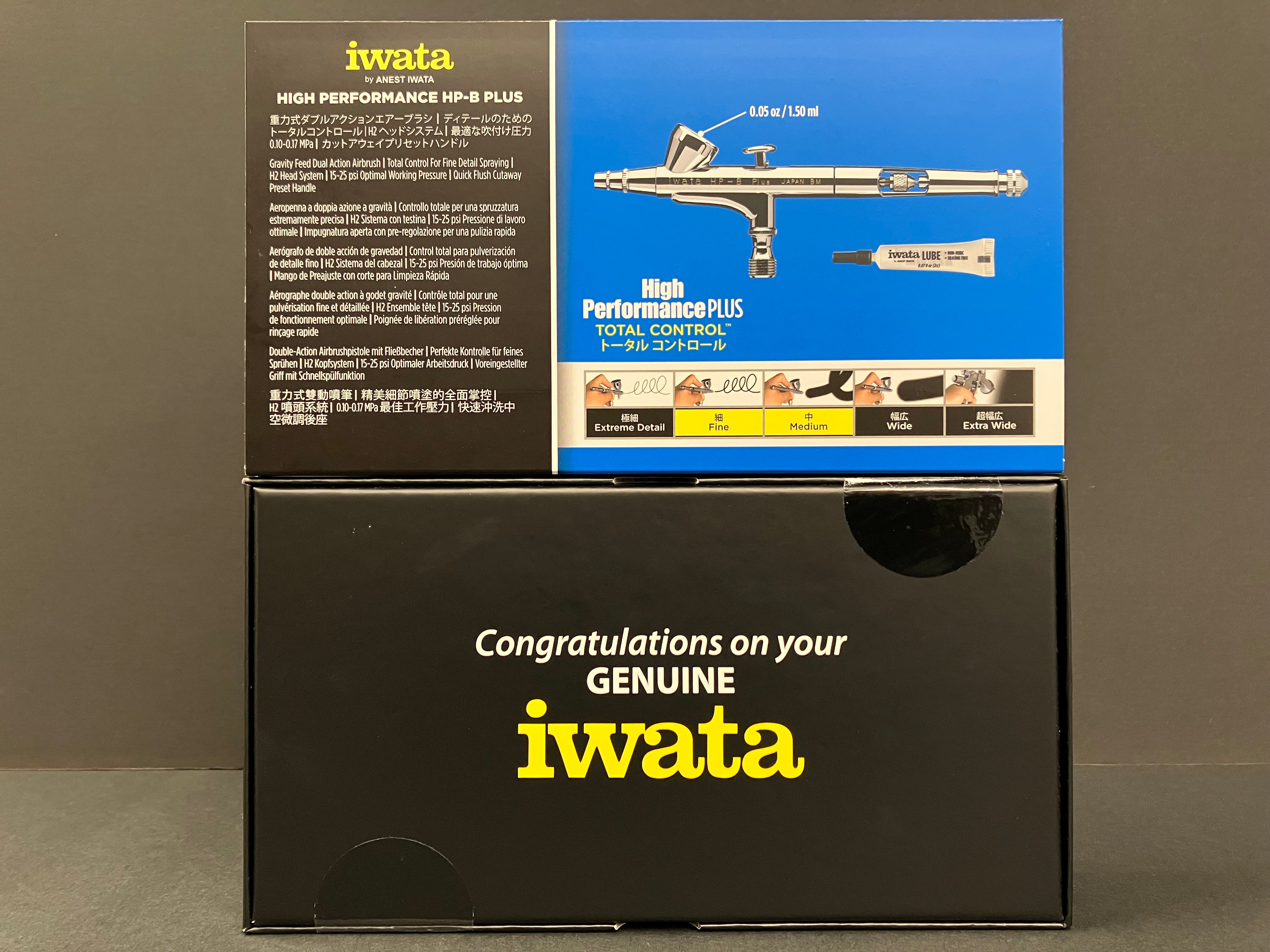 High Performance HP-B Plus Gravity Feed 0.2 mm Dual Action Airbrush HP-BP H 2001