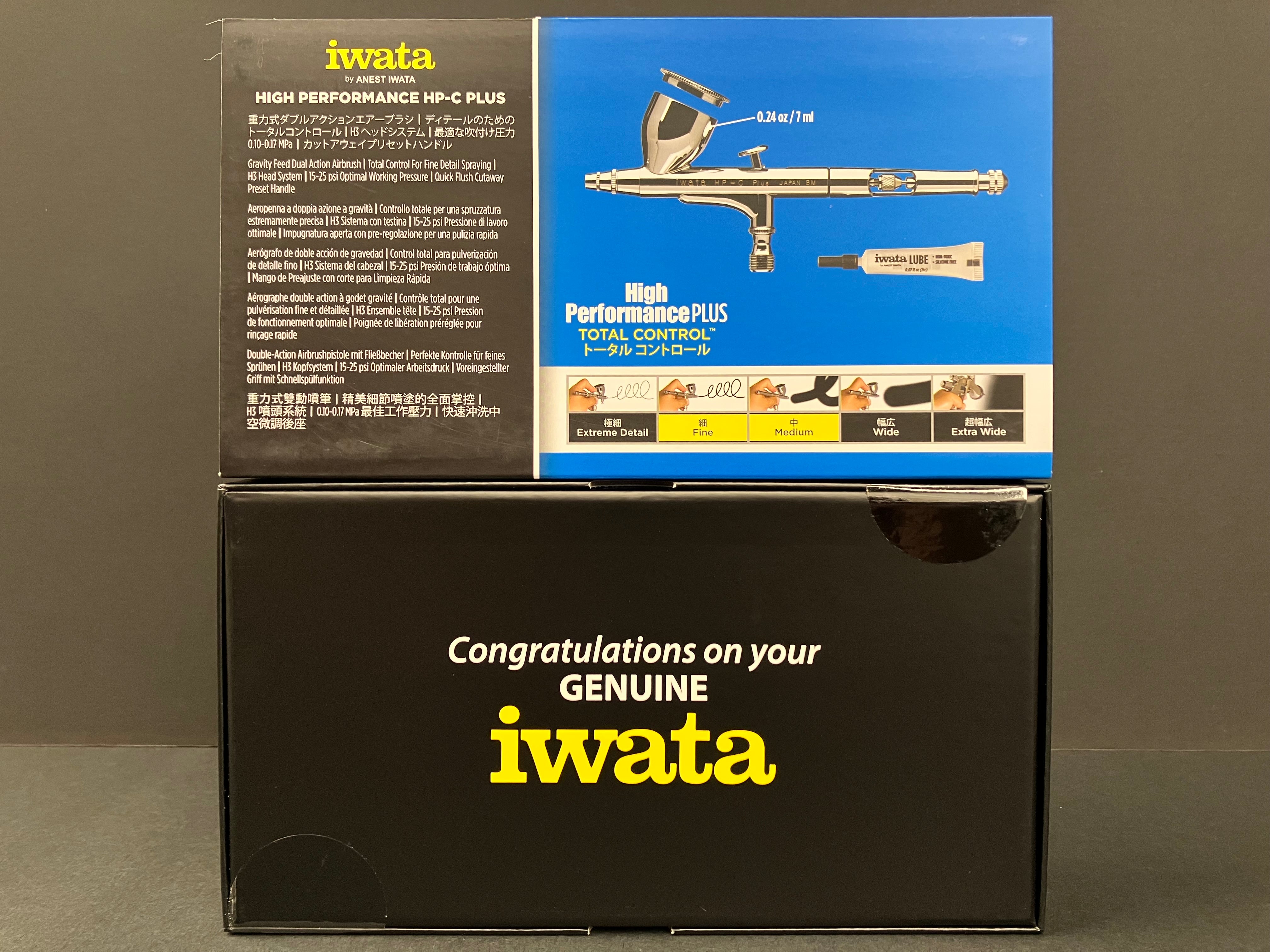 High Performance HP-C Plus Gravity Feed 0.3 mm Dual Action Airbrush HP-CP H 4001