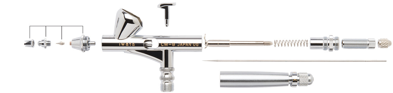 Custom Micron CM-B Gravity Feed 0.18 mm Dual Action Airbrush CM-B2 ICM 2002 [新包裝]