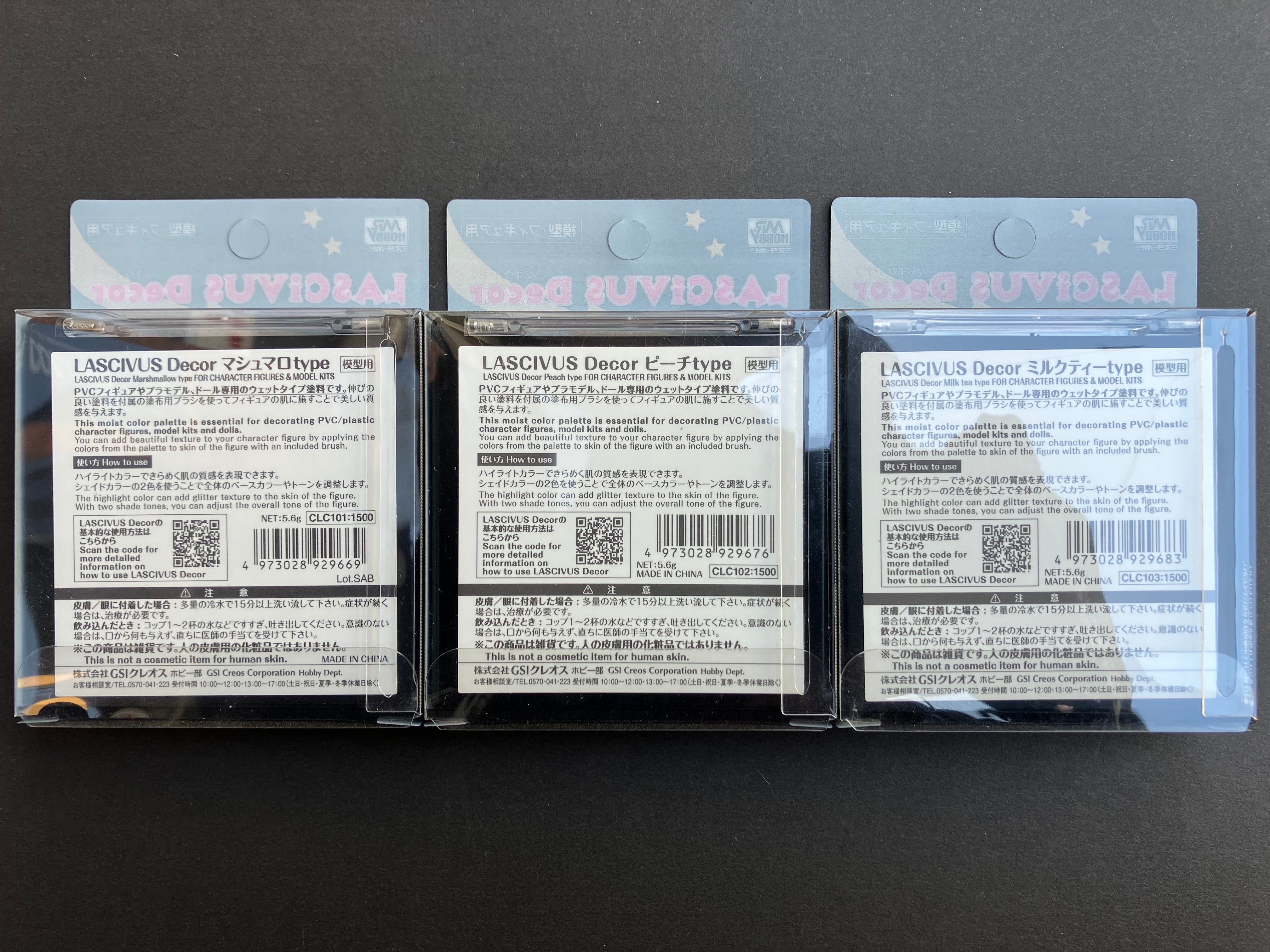 Lascivus Decor for Character Figures & Model Kits [人偶模型專用特效粉盒 - 霜狀粉末質感] CLC101 - CLC103