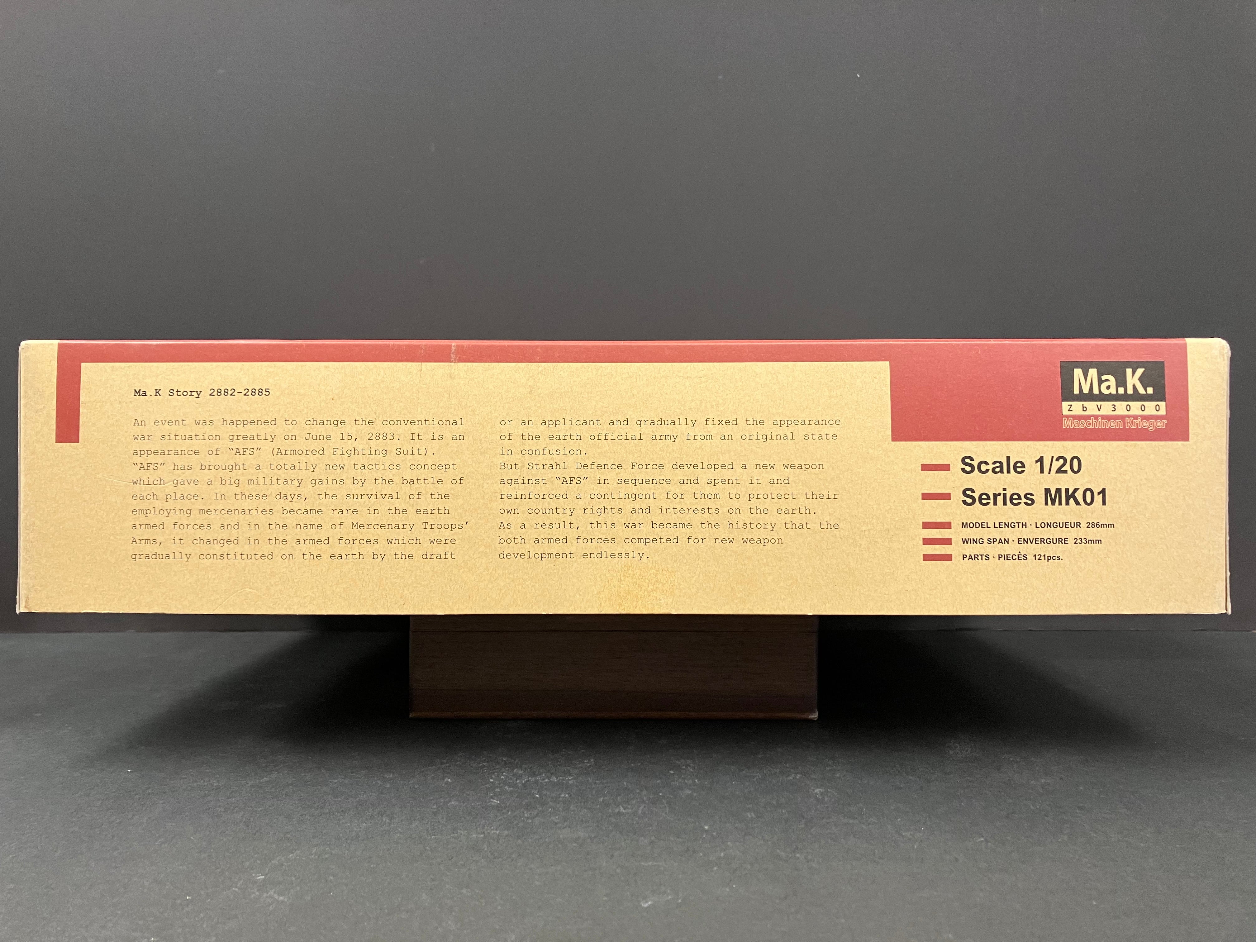 Maschinen Krieger (Ma.K ZBV3000) Series No. MK01 1/20 Scale Falke Antigravity Armored Raider Pkf.85 [反重力装甲戦闘機 Pkf.85 ファルケ]