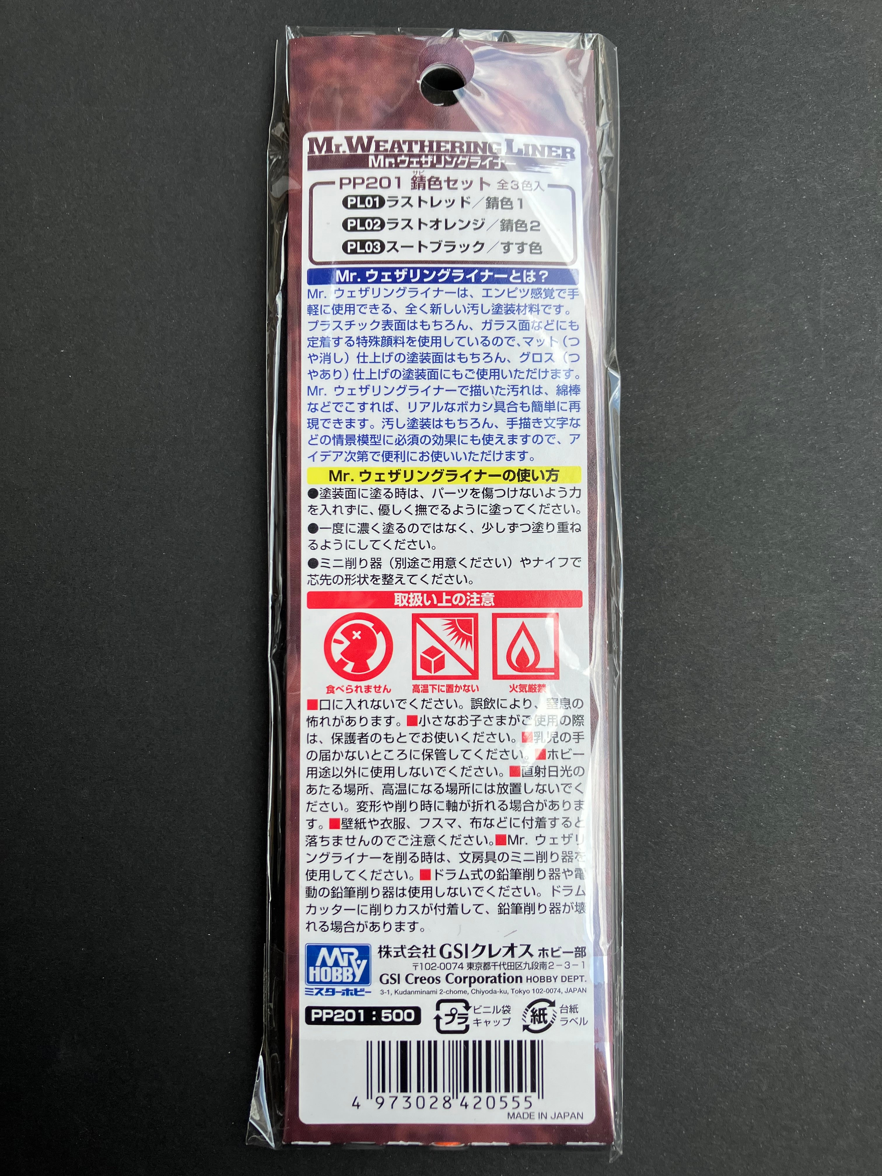 Mr. Weathering Liner Rust Color Set PP201 [鐵銹色套裝]