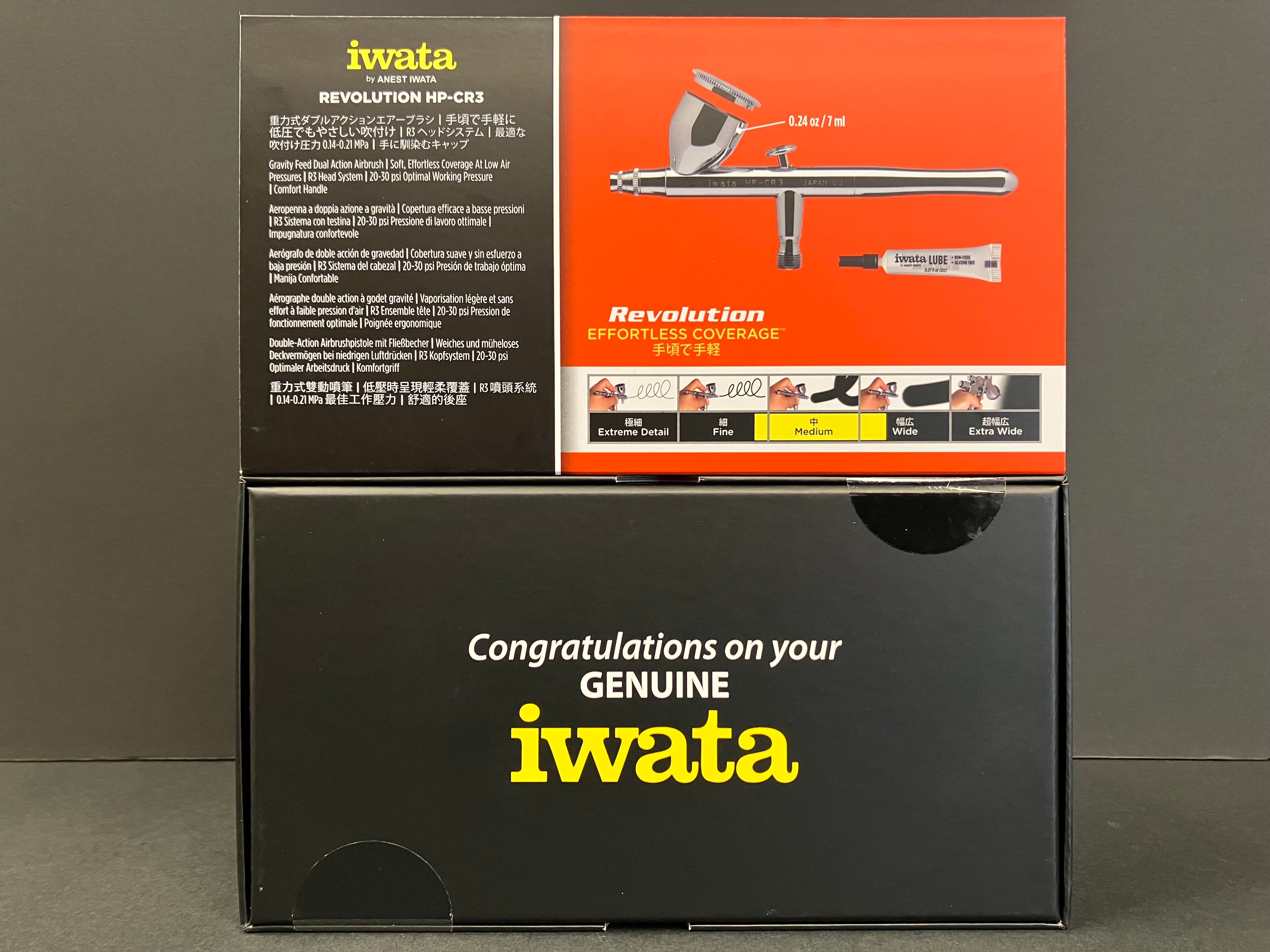 Revolution HP-CR3 Gravity Feed 0.3 mm Dual Action Airbrush R 4503