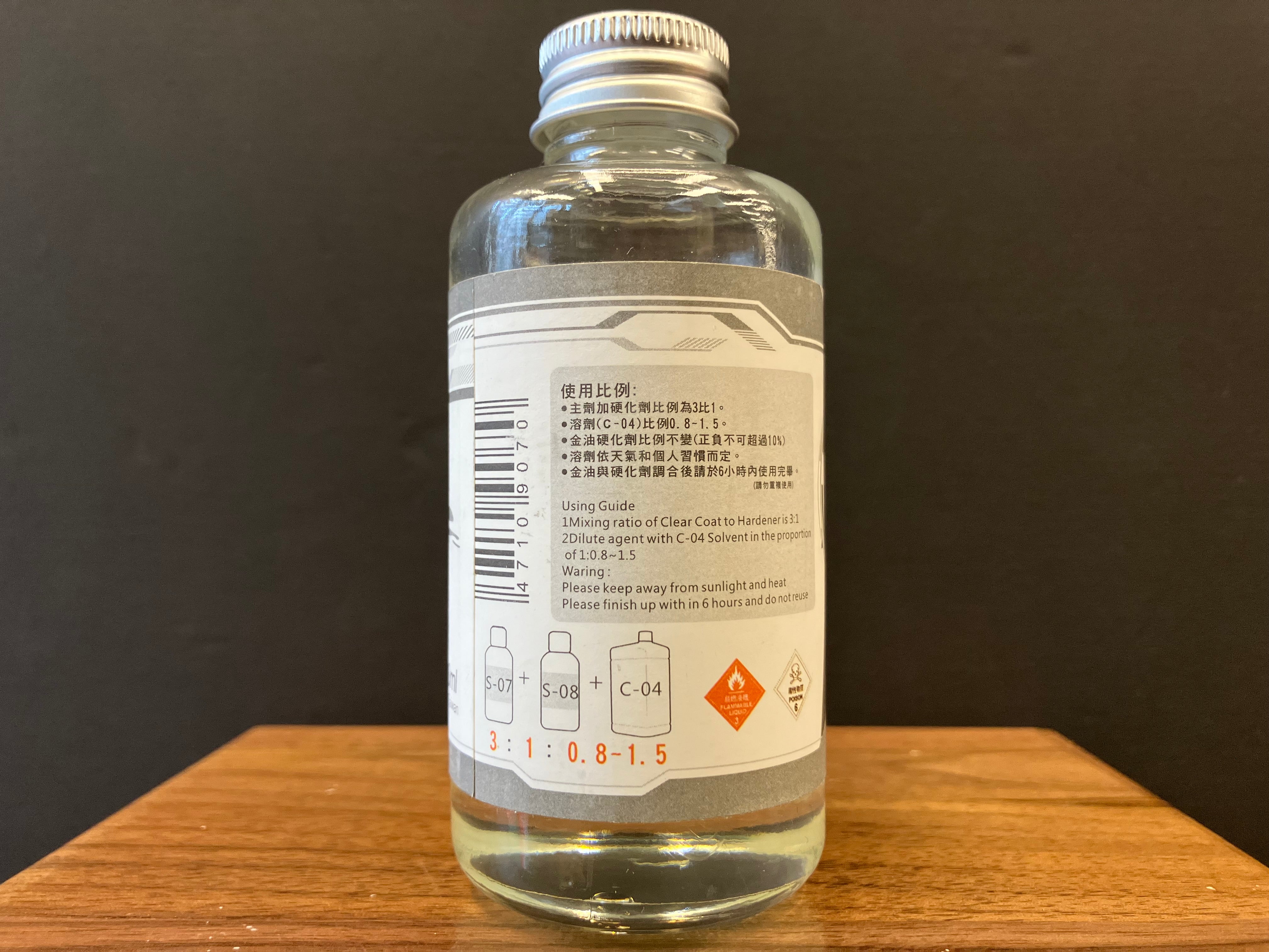 3:1 Clear Coat 3:1 模型專用金油 [2K 光油] S-07 (100 ml)