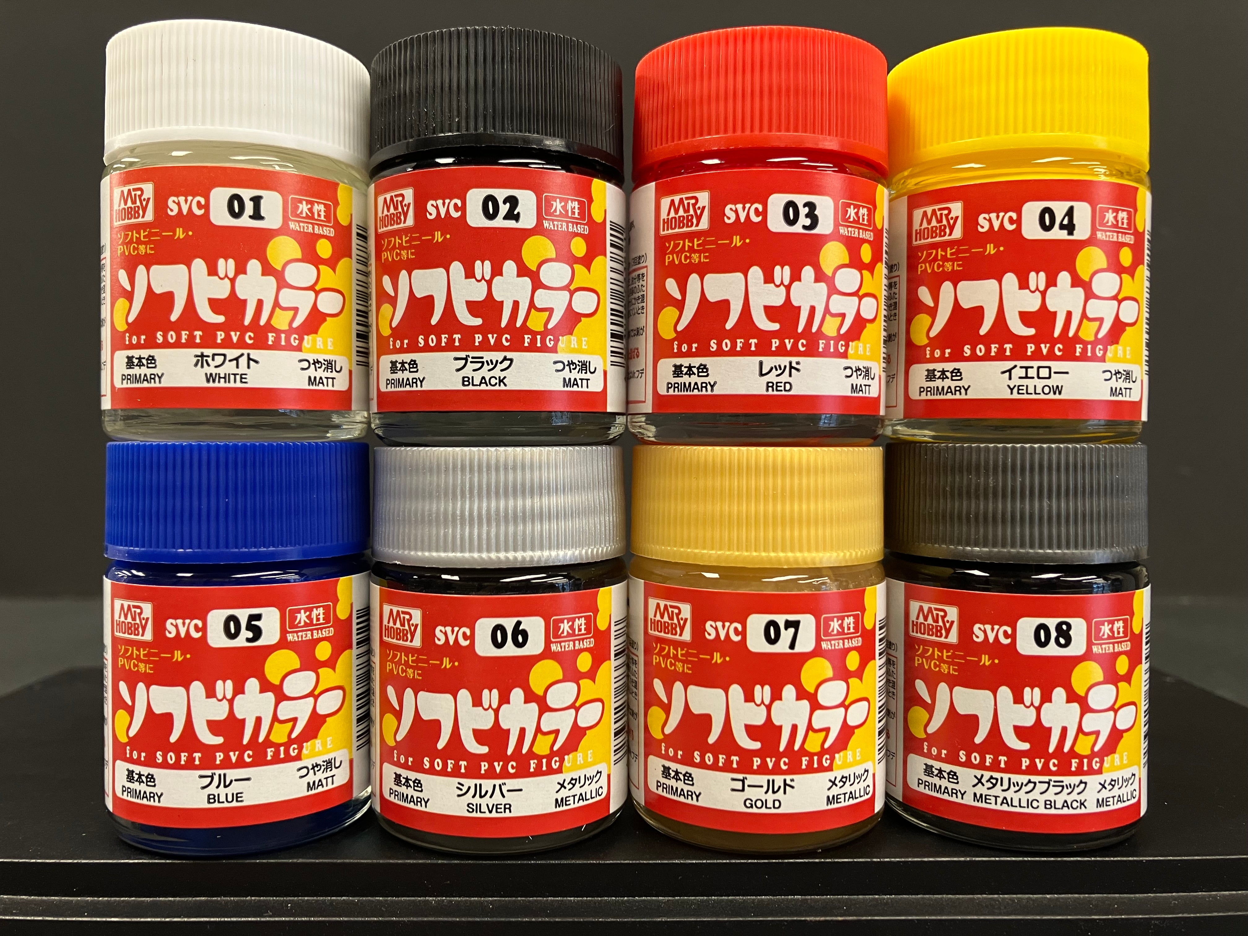 Soft Vinyl Color for Soft PVC Figure SVC01 - SVC08 水性軟乙烯基顏色 軟質塑膠公仔人偶景品玩具專用