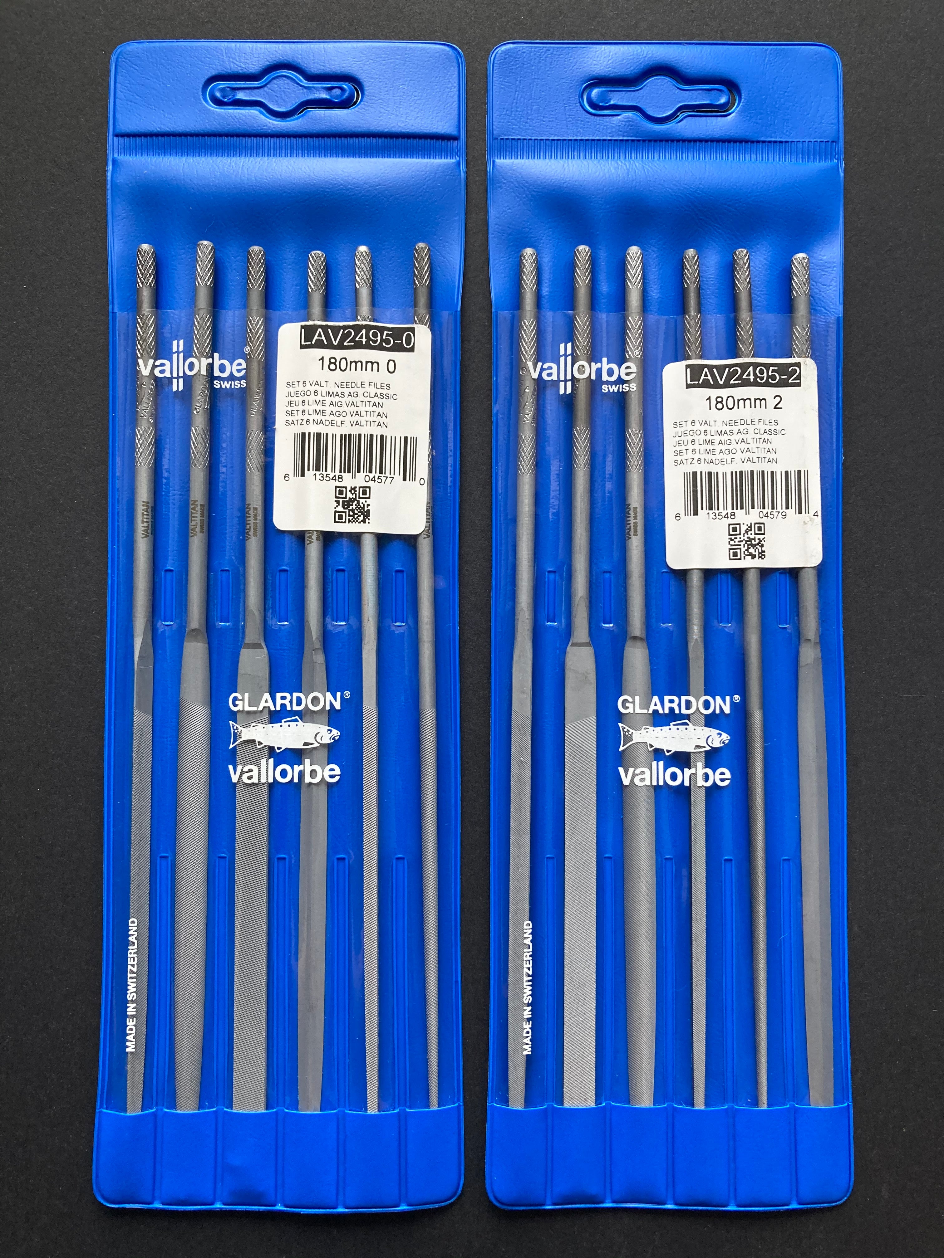 Premium Valtitan Needle Files LAV2495 180 mm Set of 6 pcs. [瓦爾泰坦銼刀 - 耐磨損, 防腐蝕塗層]