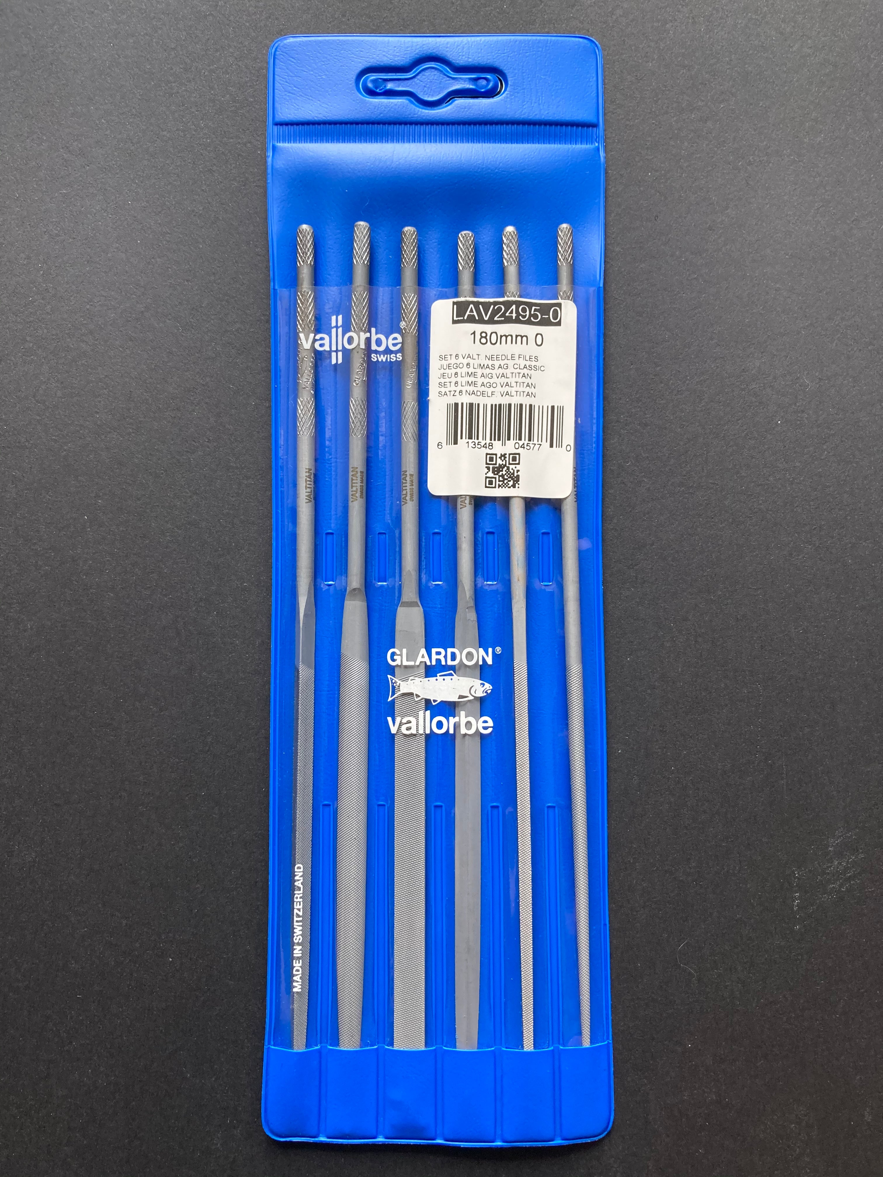 Premium Valtitan Needle Files LAV2495 180 mm Set of 6 pcs. [瓦爾泰坦銼刀 - 耐磨損, 防腐蝕塗層]