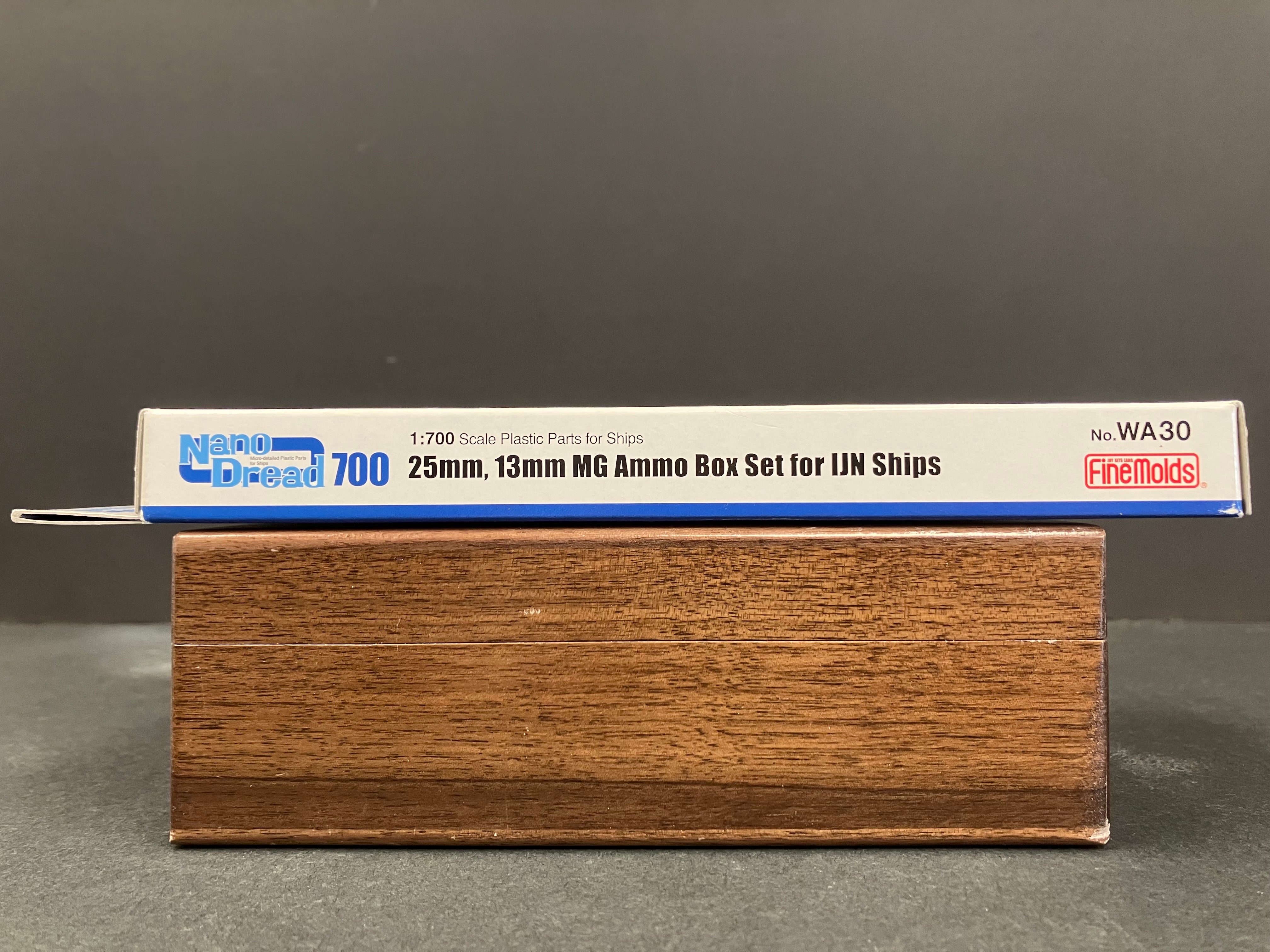 Nano-Dread Series No. WA30 1/700 Scale Plastic Parts 25 mm, 13 mm MG Ammo Box Set for IJN Ships  [25 mm・13 mm 機銃用 弾薬箱セット]